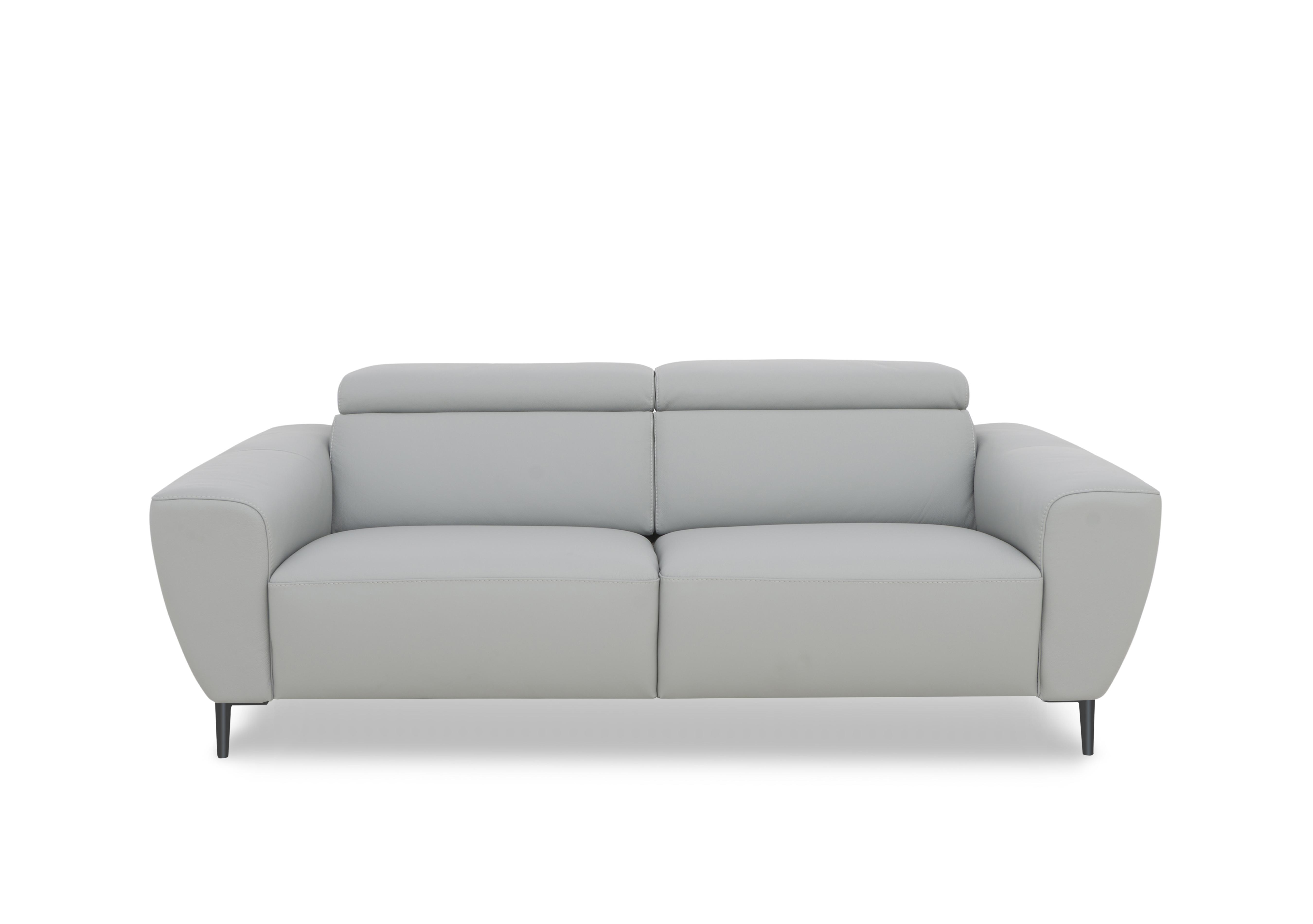 Milano 3 Seater Leather Sofa in 360 Torello Grig Allum Ti Ft on Furniture Village
