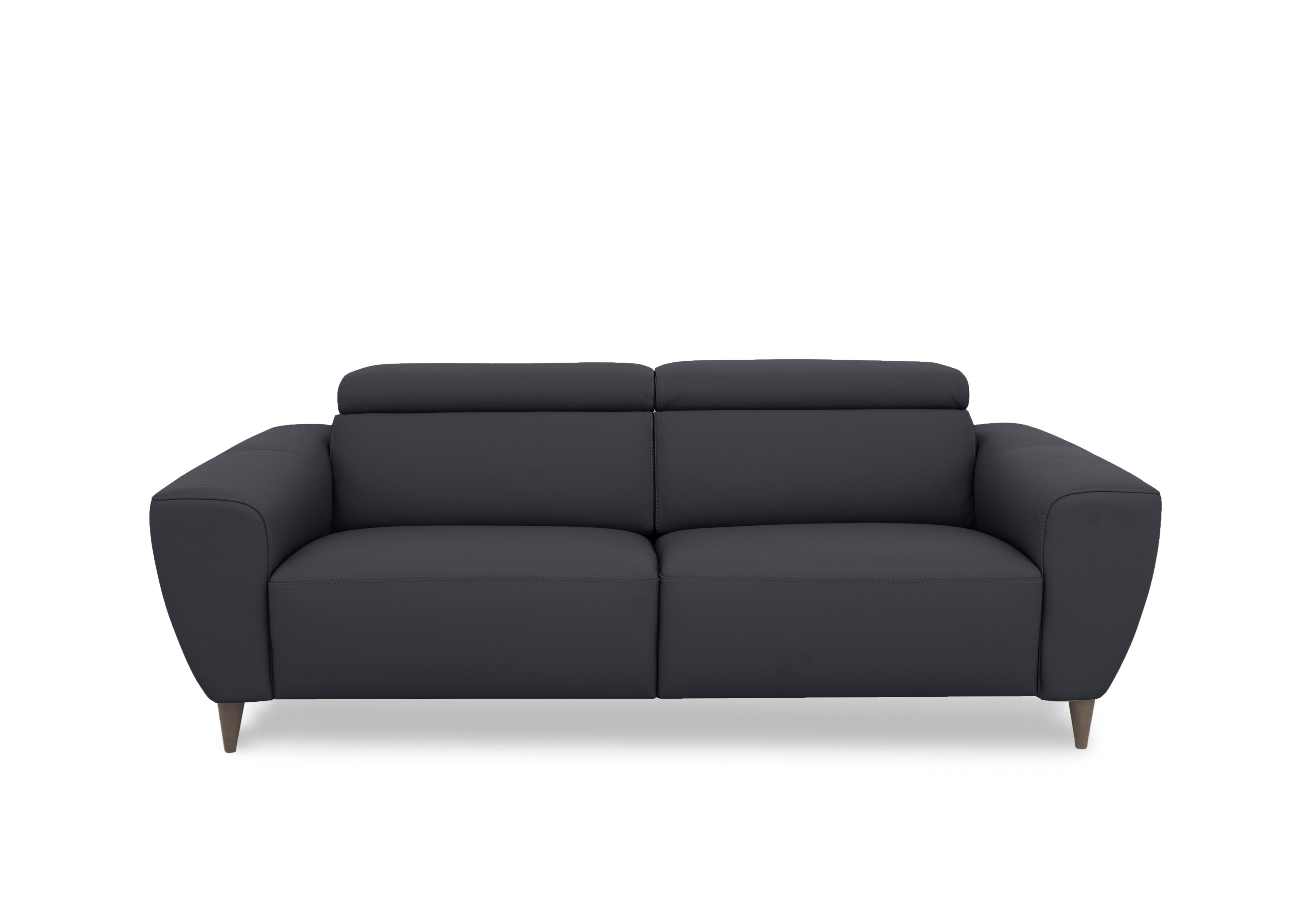 Milano 3 Seater Leather Sofa in 81 Torello Blu To Ft on Furniture Village