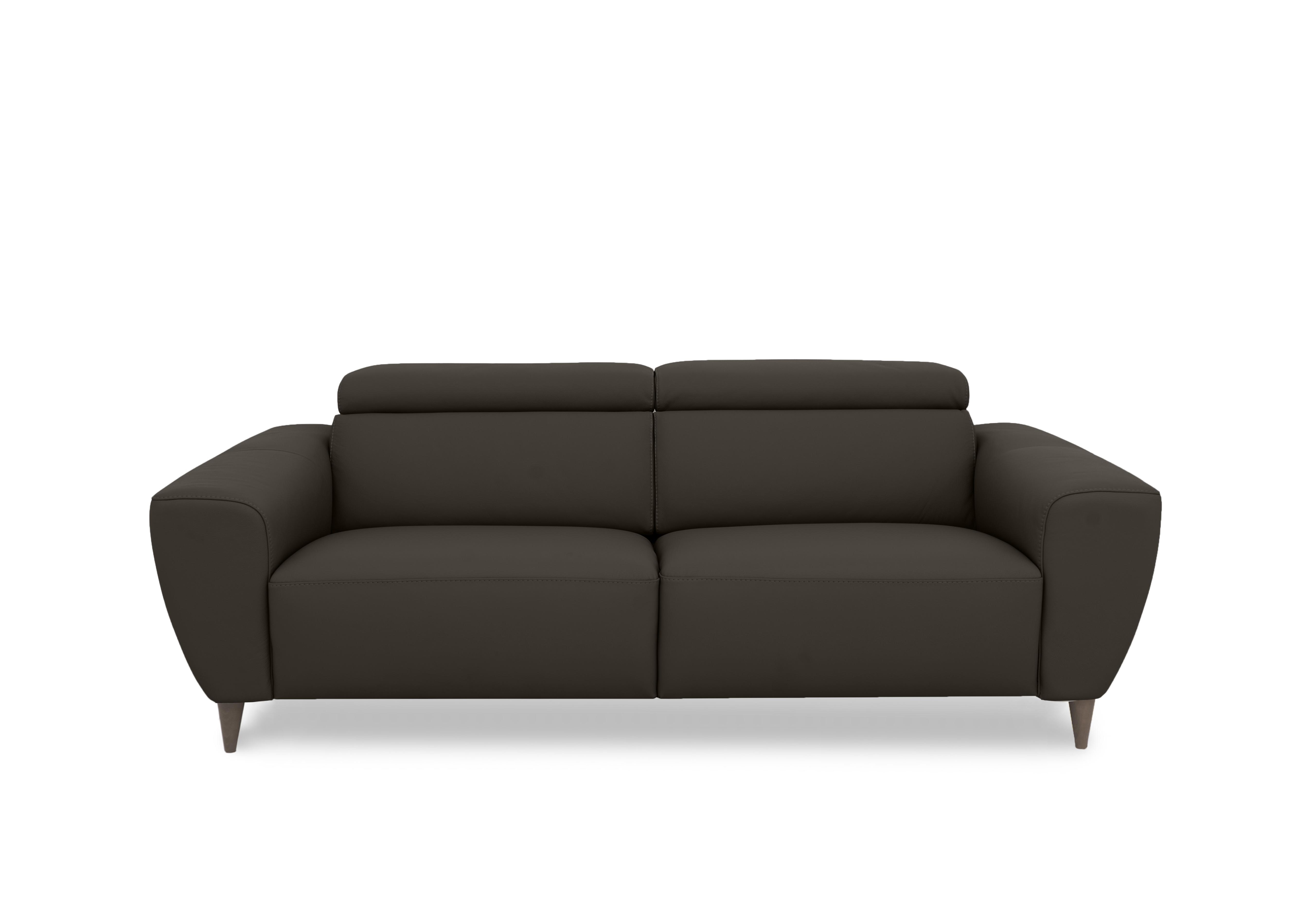 Milano 3 Seater Leather Sofa in 91 Torello Chocol-S To Ft on Furniture Village