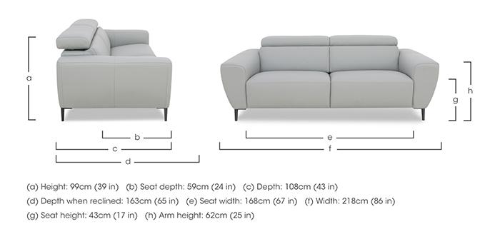 Milano 3 Seater Leather Sofa in  on Furniture Village