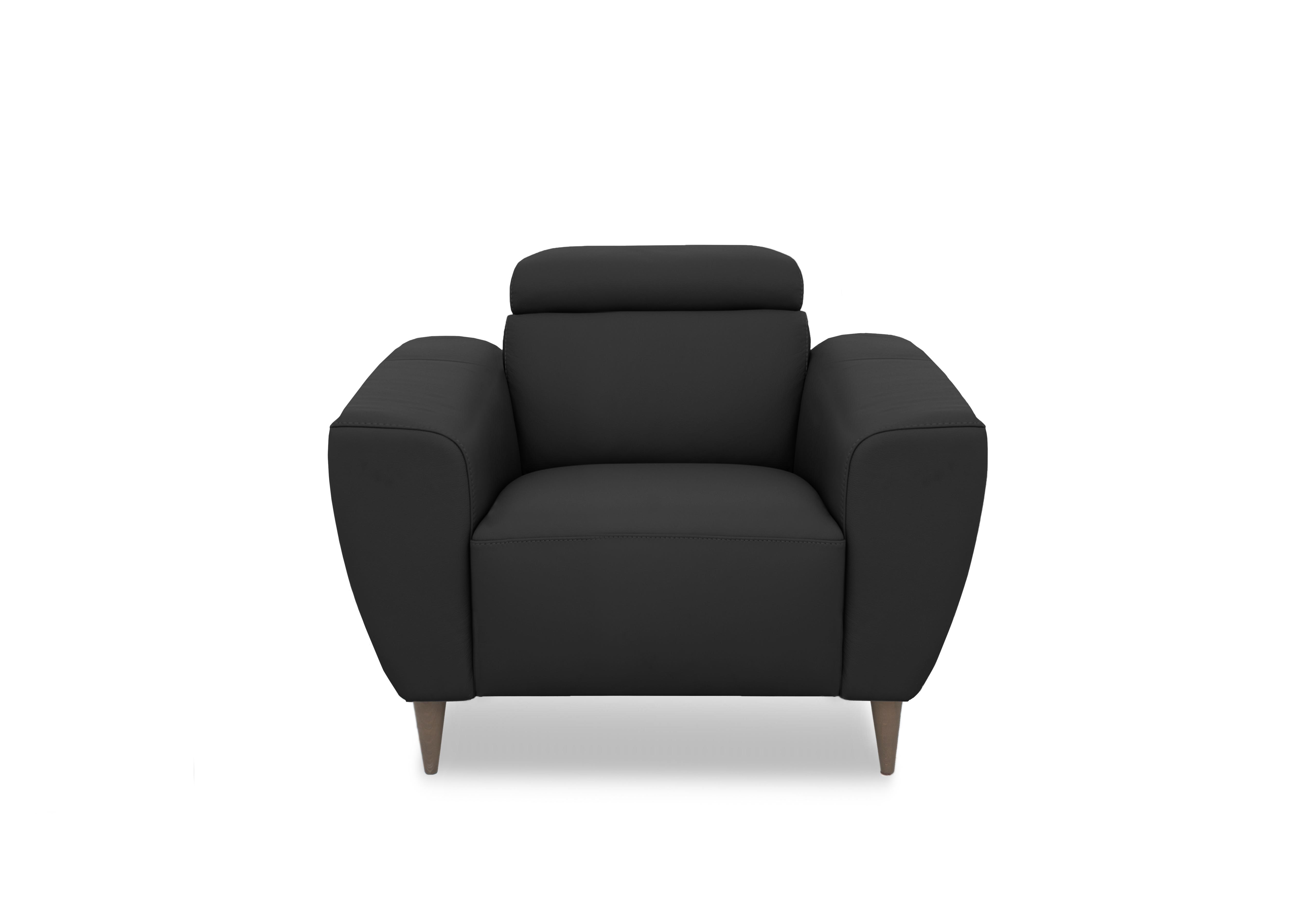 Milano Leather Chair in 71 Torello Nero To Ft on Furniture Village