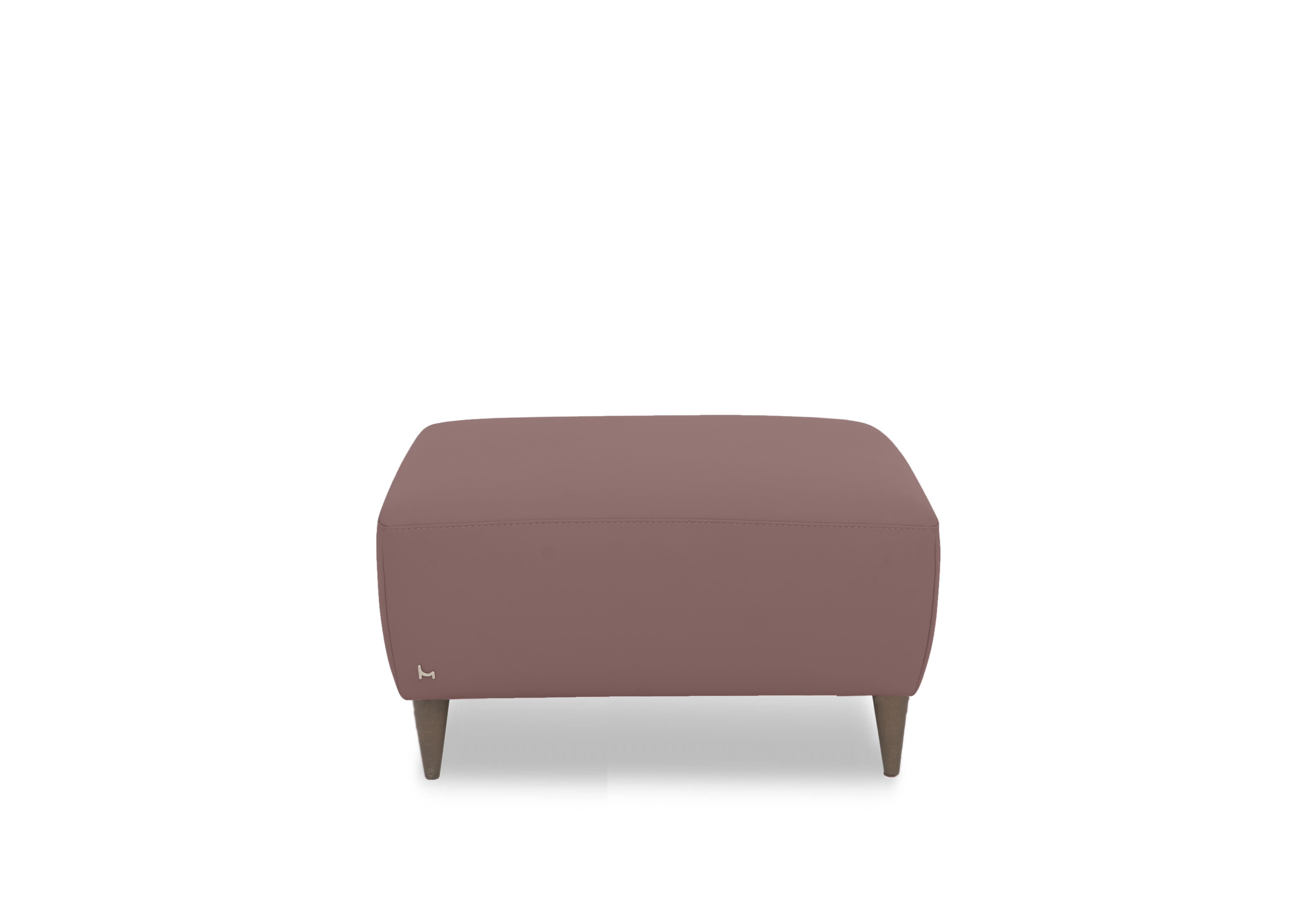 Milano Leather Footstool in 2160 Botero Cipria To Ft on Furniture Village