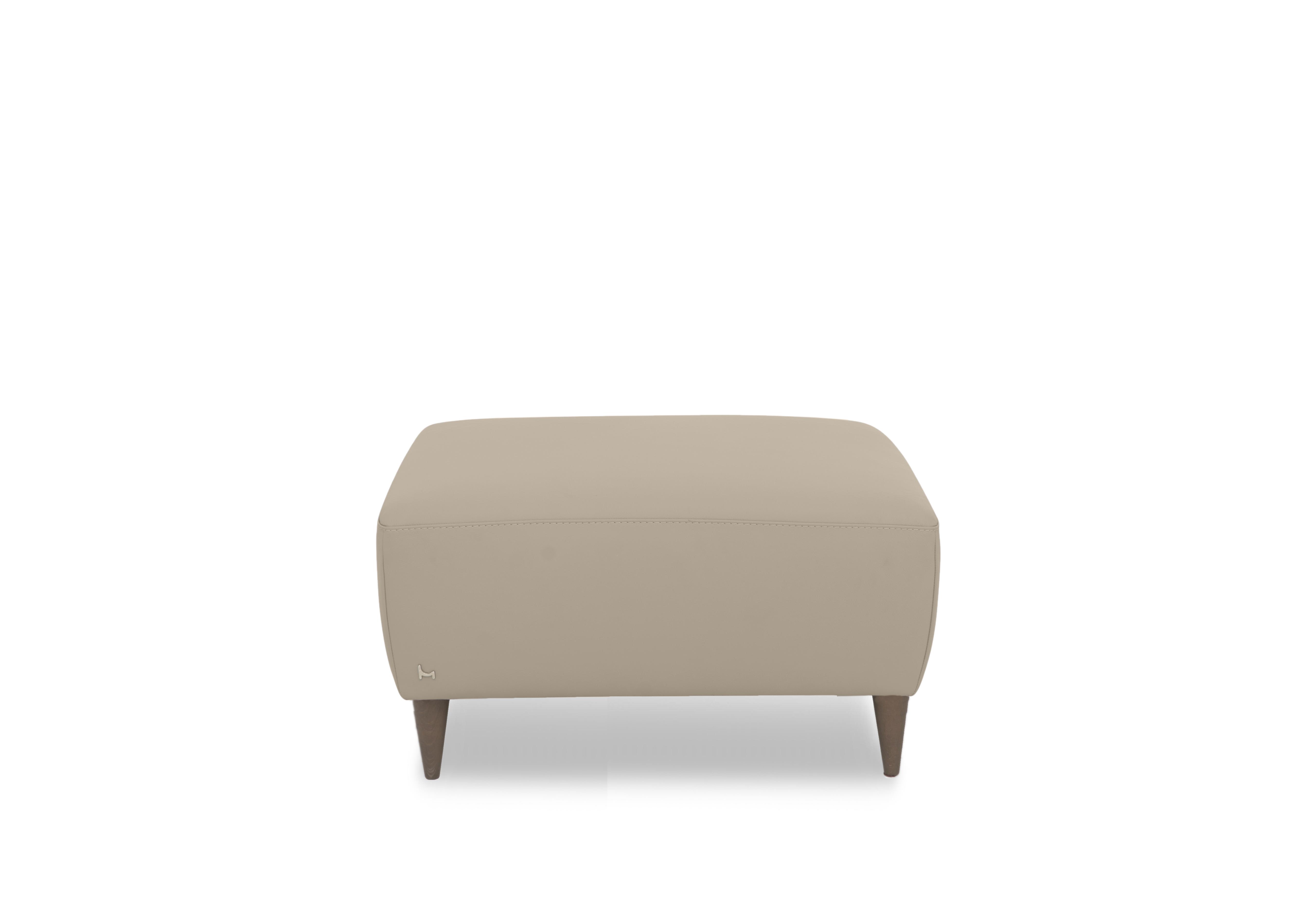 Milano Leather Footstool in 352 Torello Fango To Ft on Furniture Village