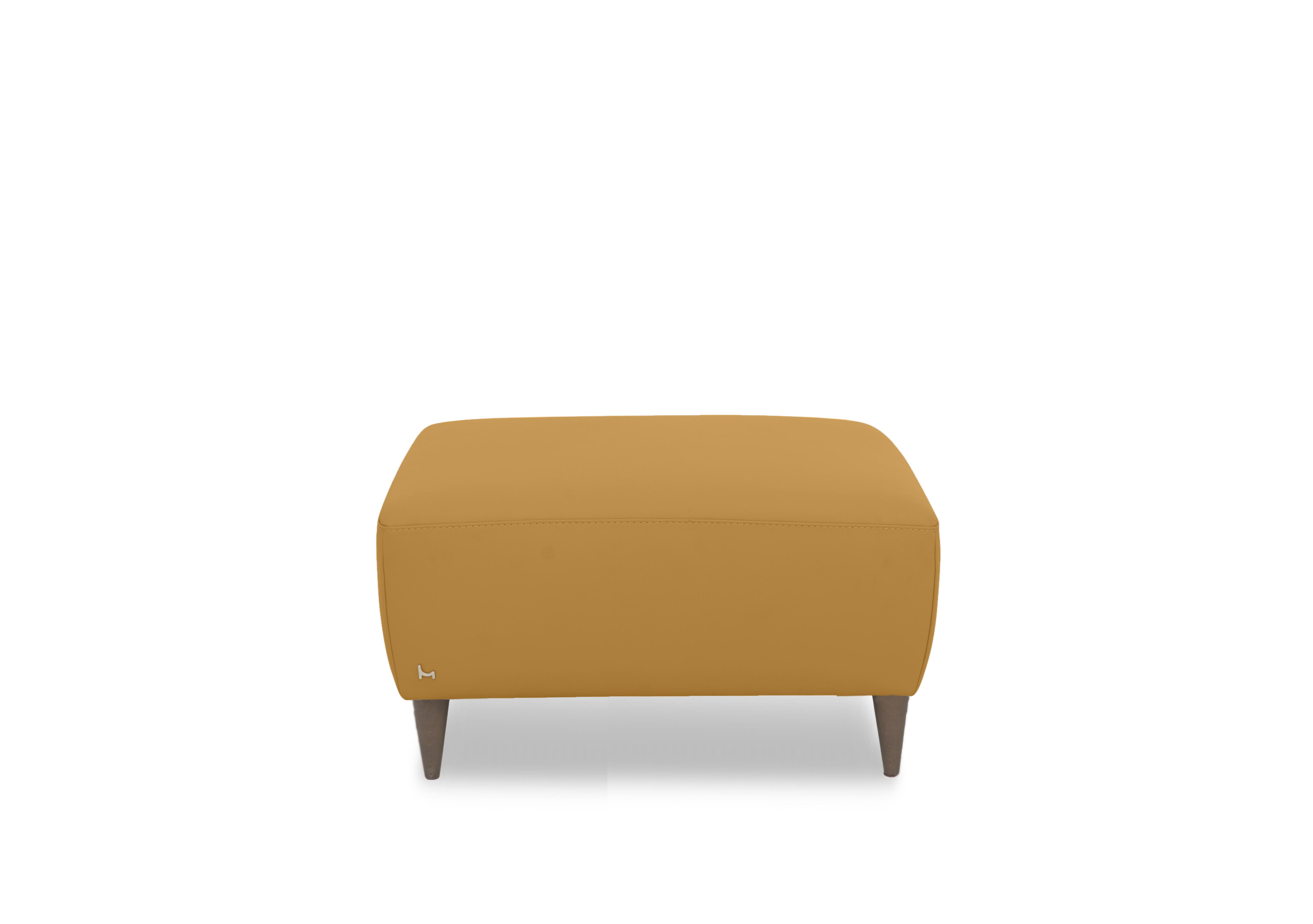 Milano Leather Footstool in 355 Torello Senape To Ft on Furniture Village
