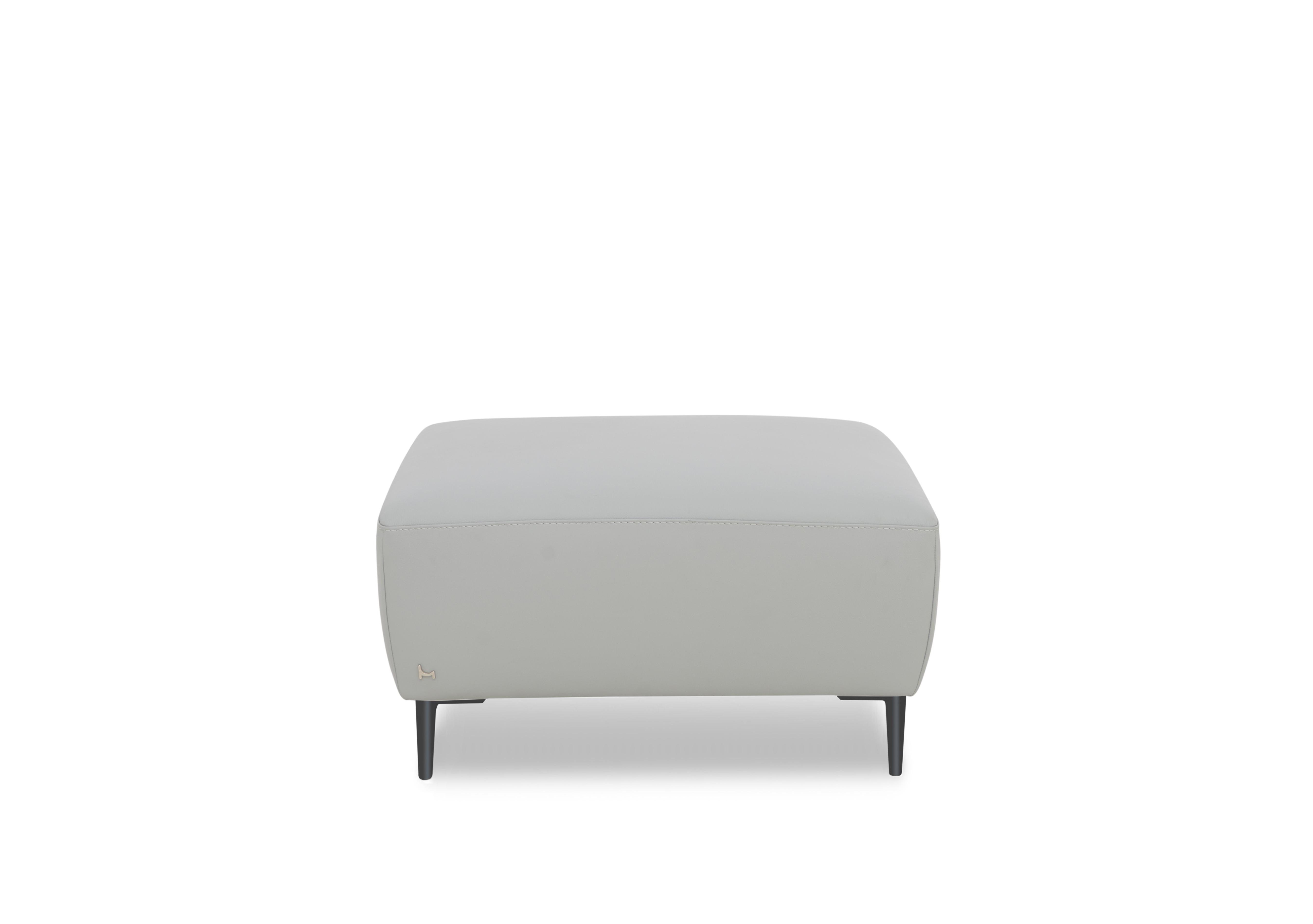 Milano Leather Footstool in 360 Torello Grig Allum Ti Ft on Furniture Village