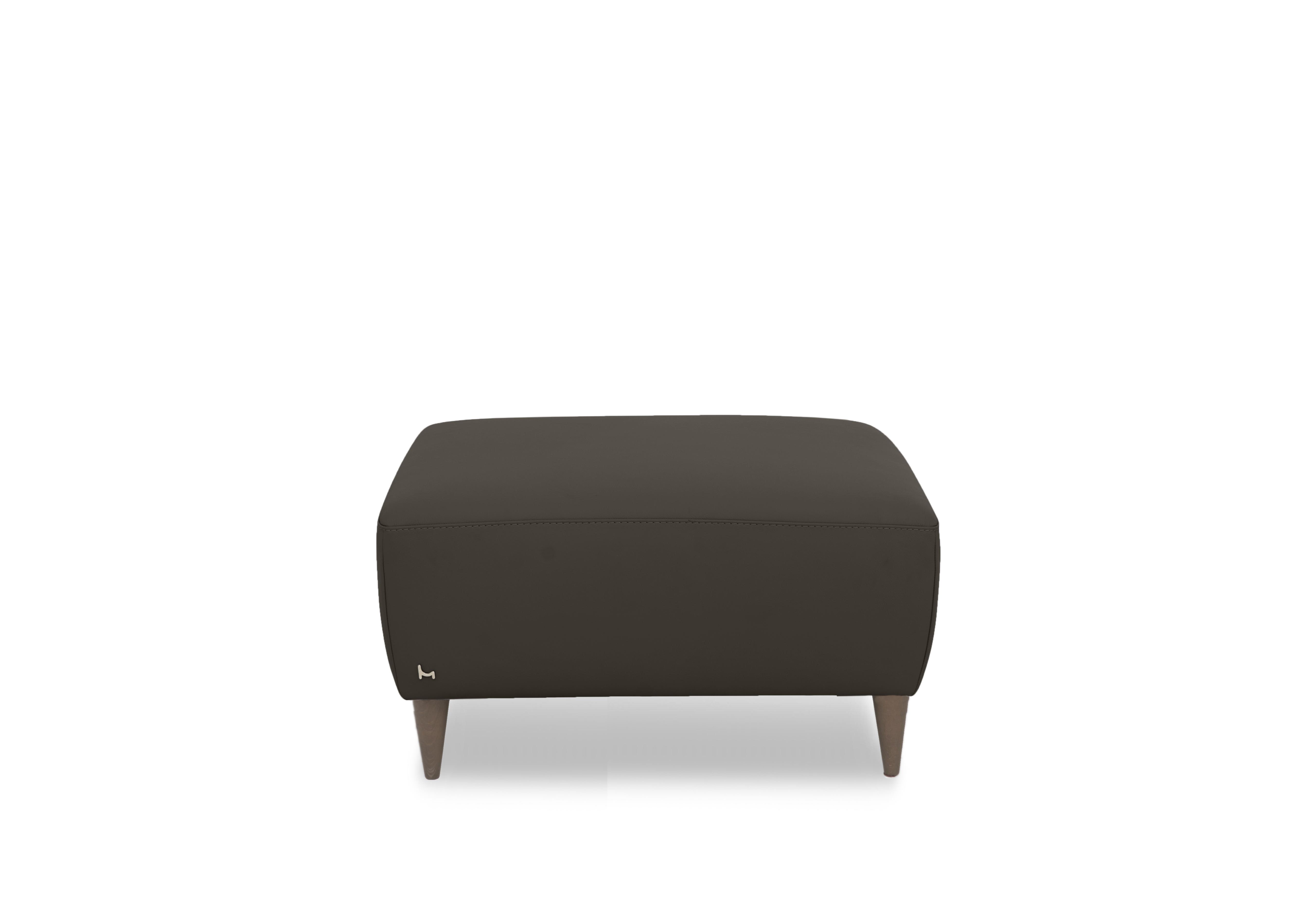 Milano Leather Footstool in 91 Torello Chocol-S To Ft on Furniture Village