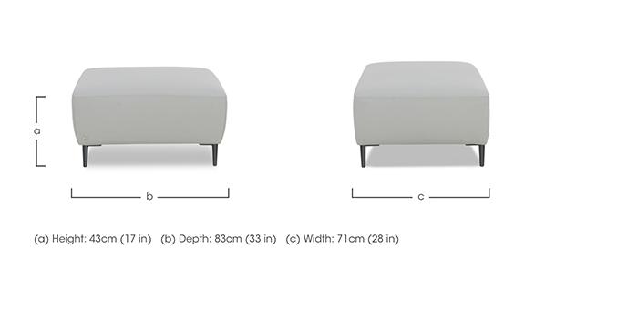 Milano Leather Footstool in  on Furniture Village