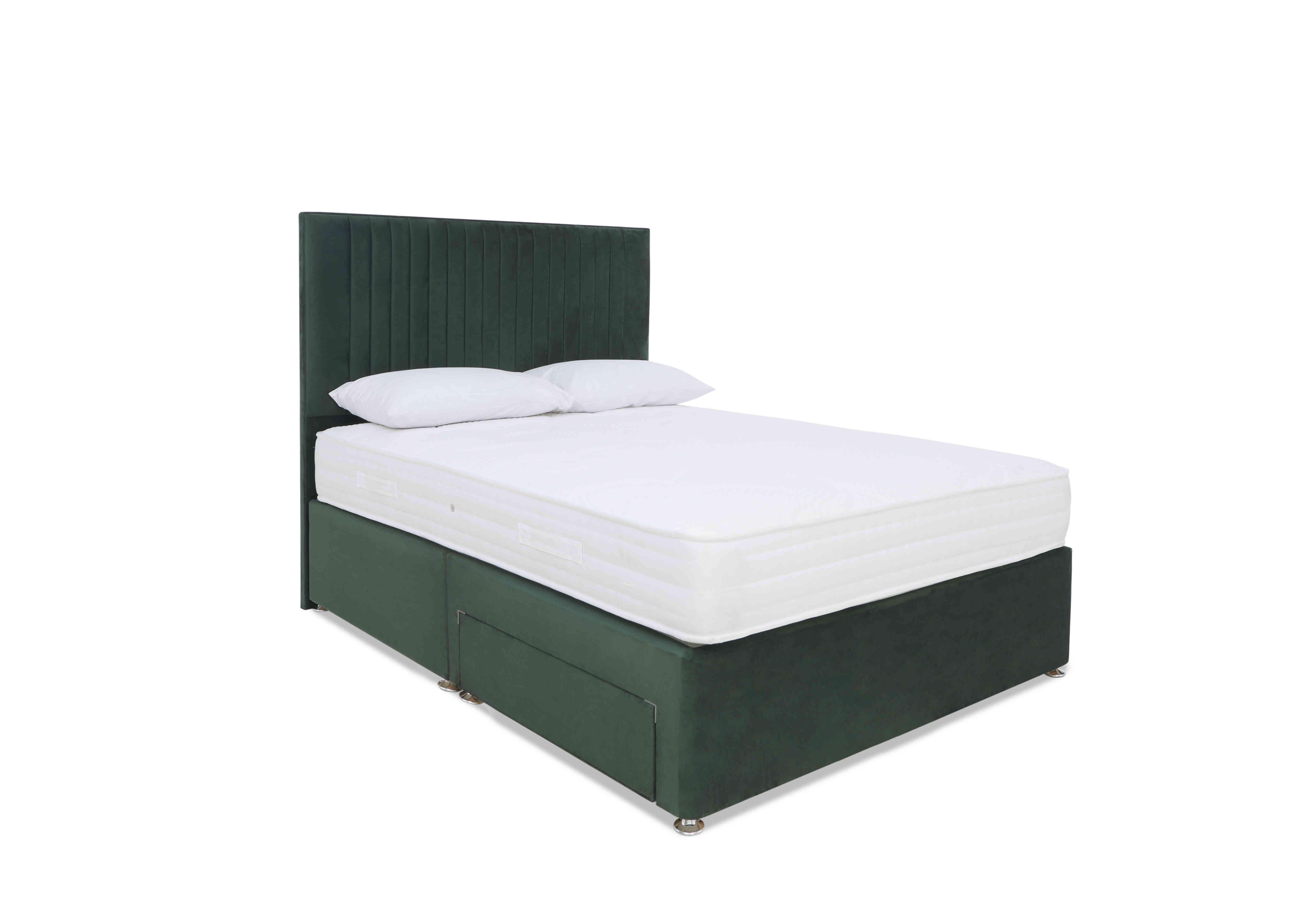 Firm Gel Divan Set in Plush Emerald on Furniture Village