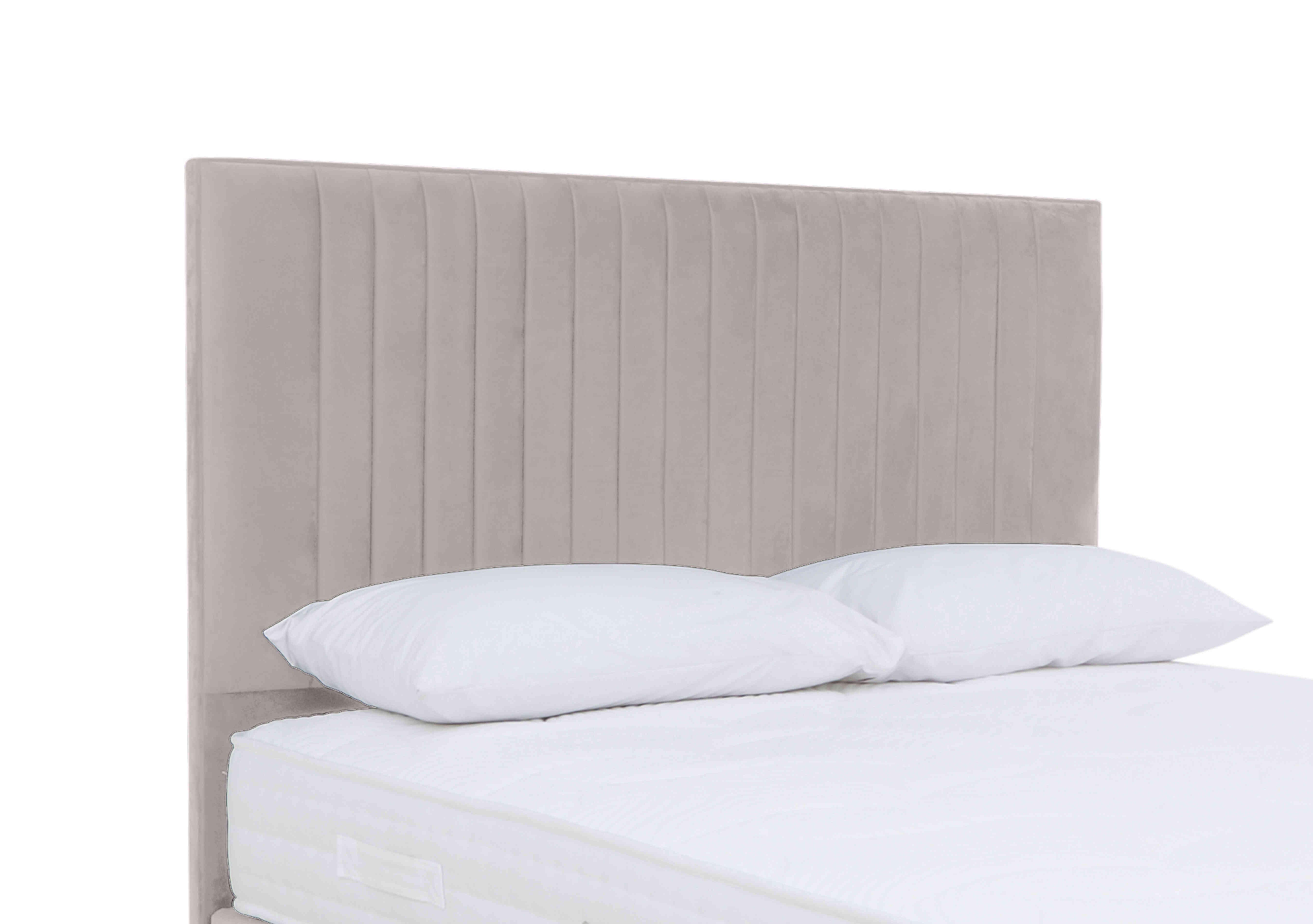 Clancy Floor Standing Headboard in Plush Argent on Furniture Village