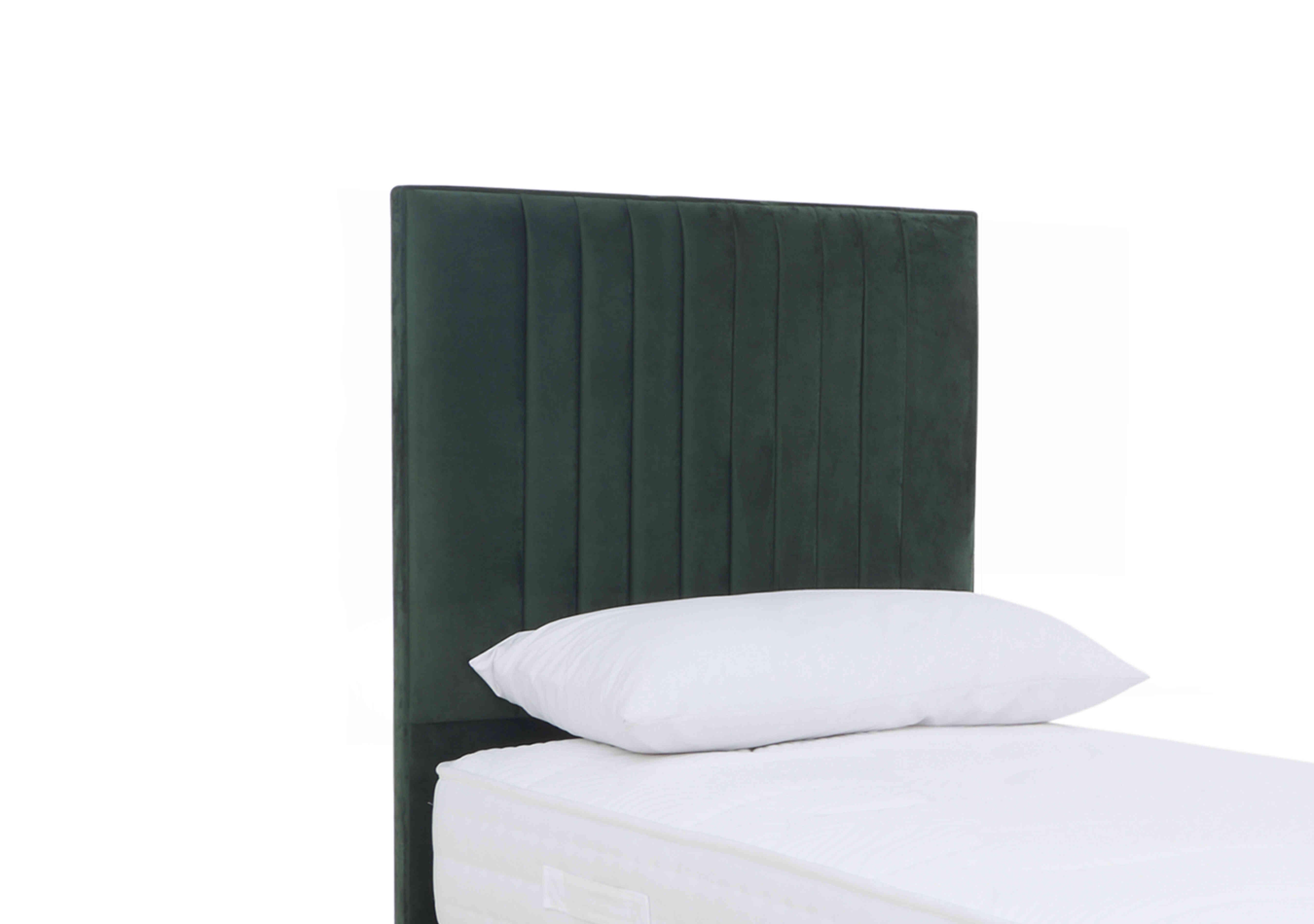 Clancy Floor Standing Headboard in Plush Emerald on Furniture Village