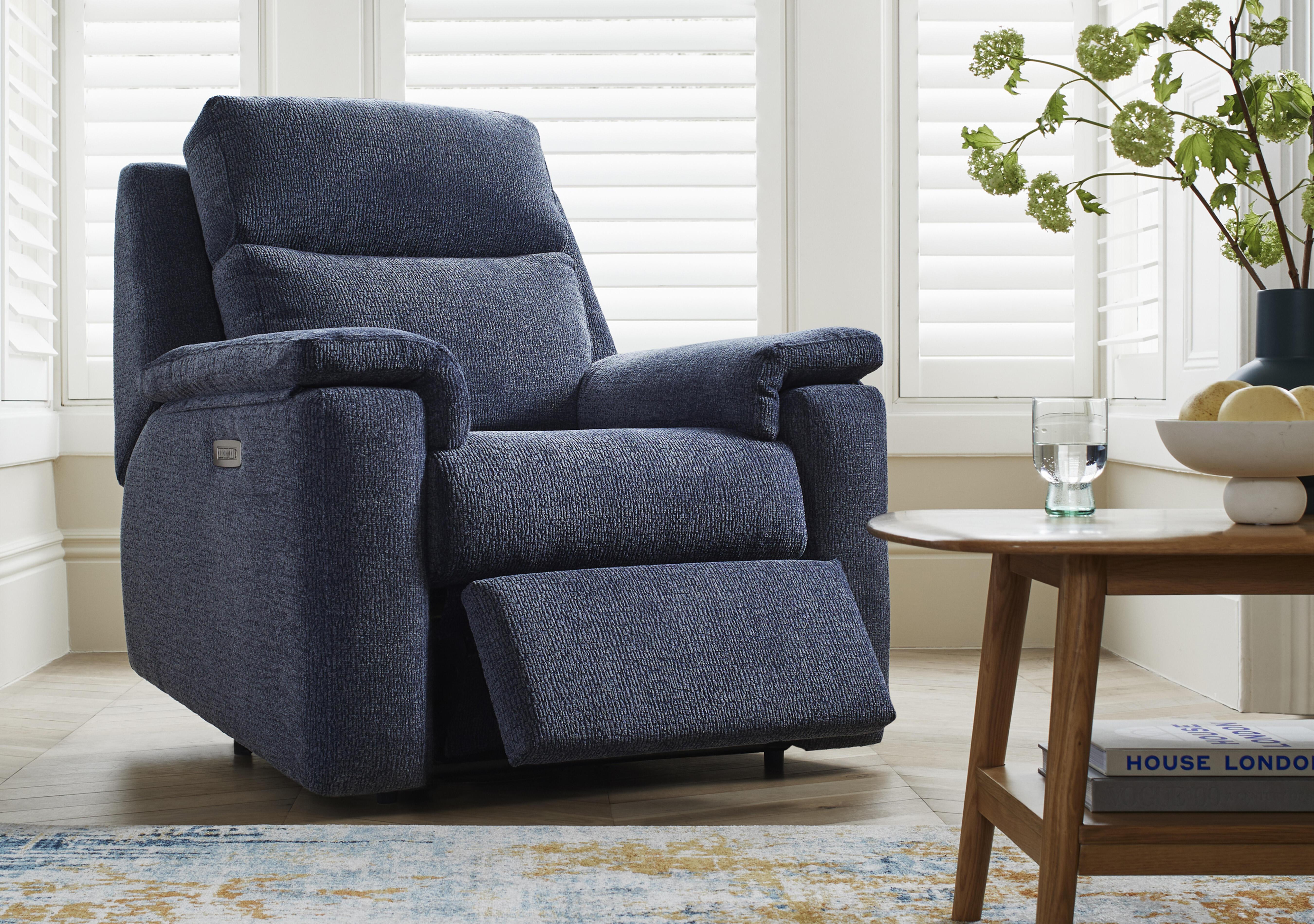 Thornbury Fabric Power Recliner Chair with Power Headrest and Power Lumbar in  on Furniture Village
