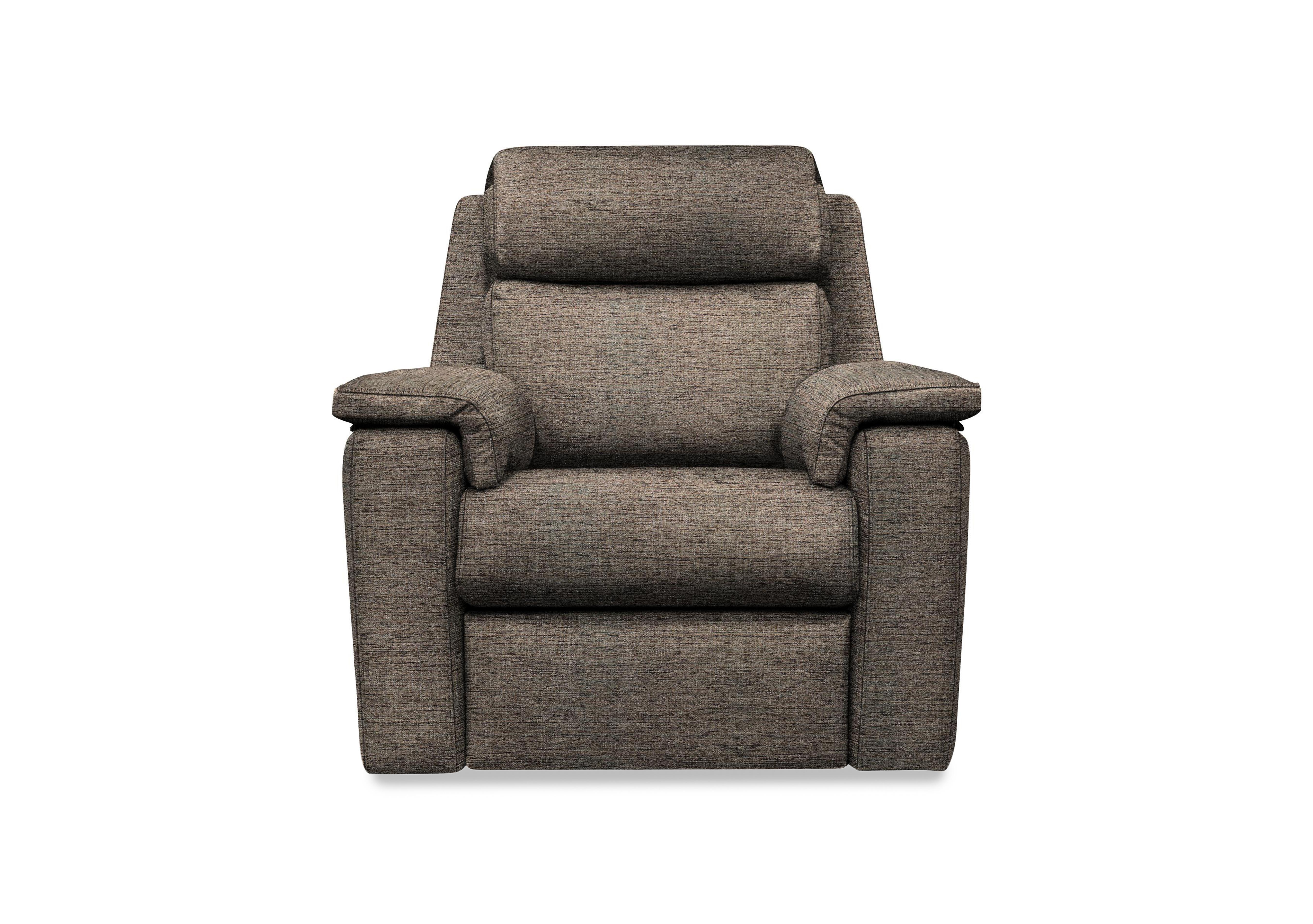 Thornbury Fabric Power Recliner Chair with Power Headrest and Power Lumbar in A008 Yarn Slate on Furniture Village