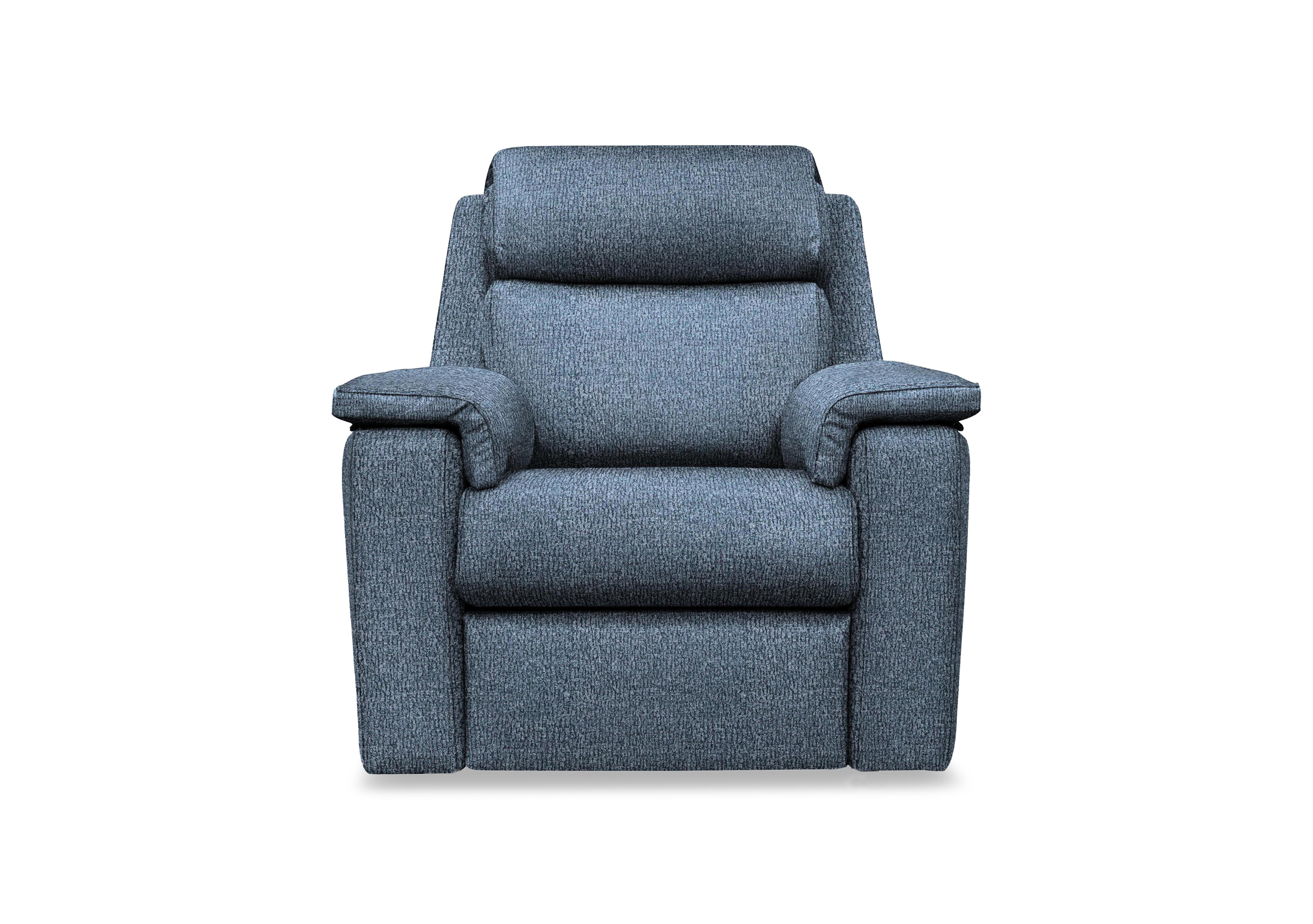 Thornbury Fabric Power Recliner Chair with Power Headrest and Power Lumbar in A223 Marim Denim on Furniture Village