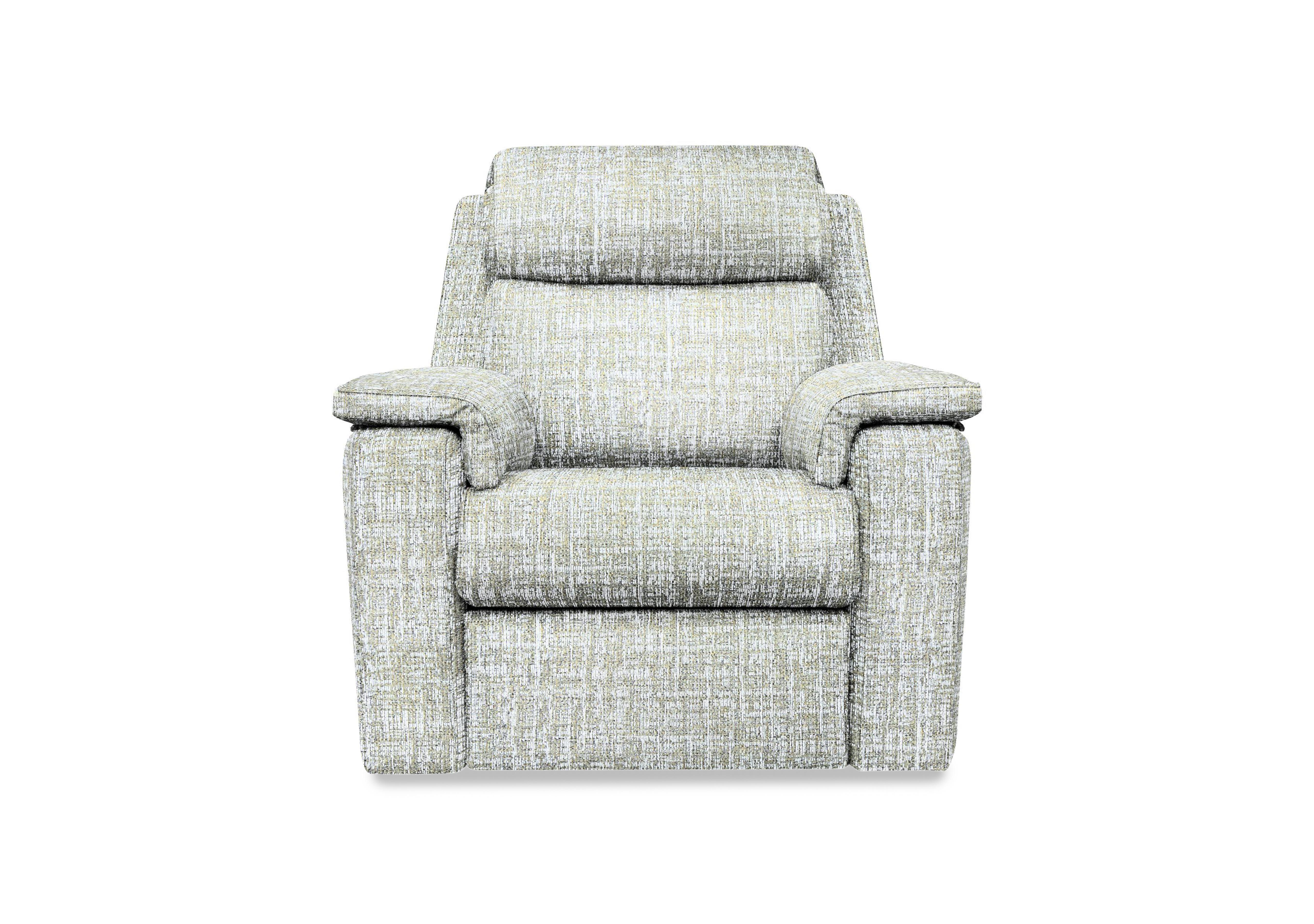 Thornbury Fabric Power Recliner Chair with Power Headrest and Power Lumbar in B102 Shore Oatmeal on Furniture Village