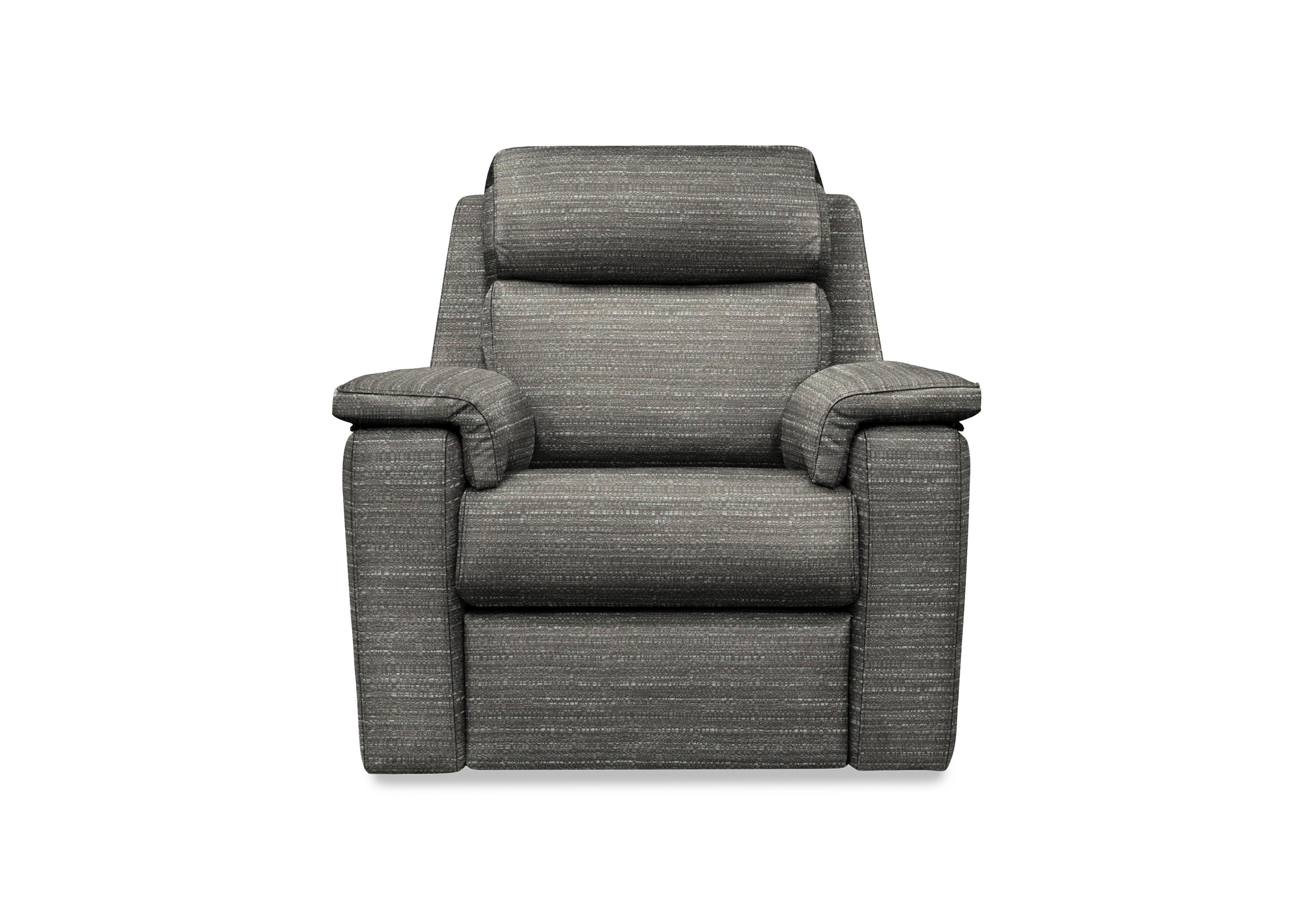 Thornbury Fabric Power Recliner Chair with Power Headrest and Power Lumbar in B901 Victoria Slate on Furniture Village