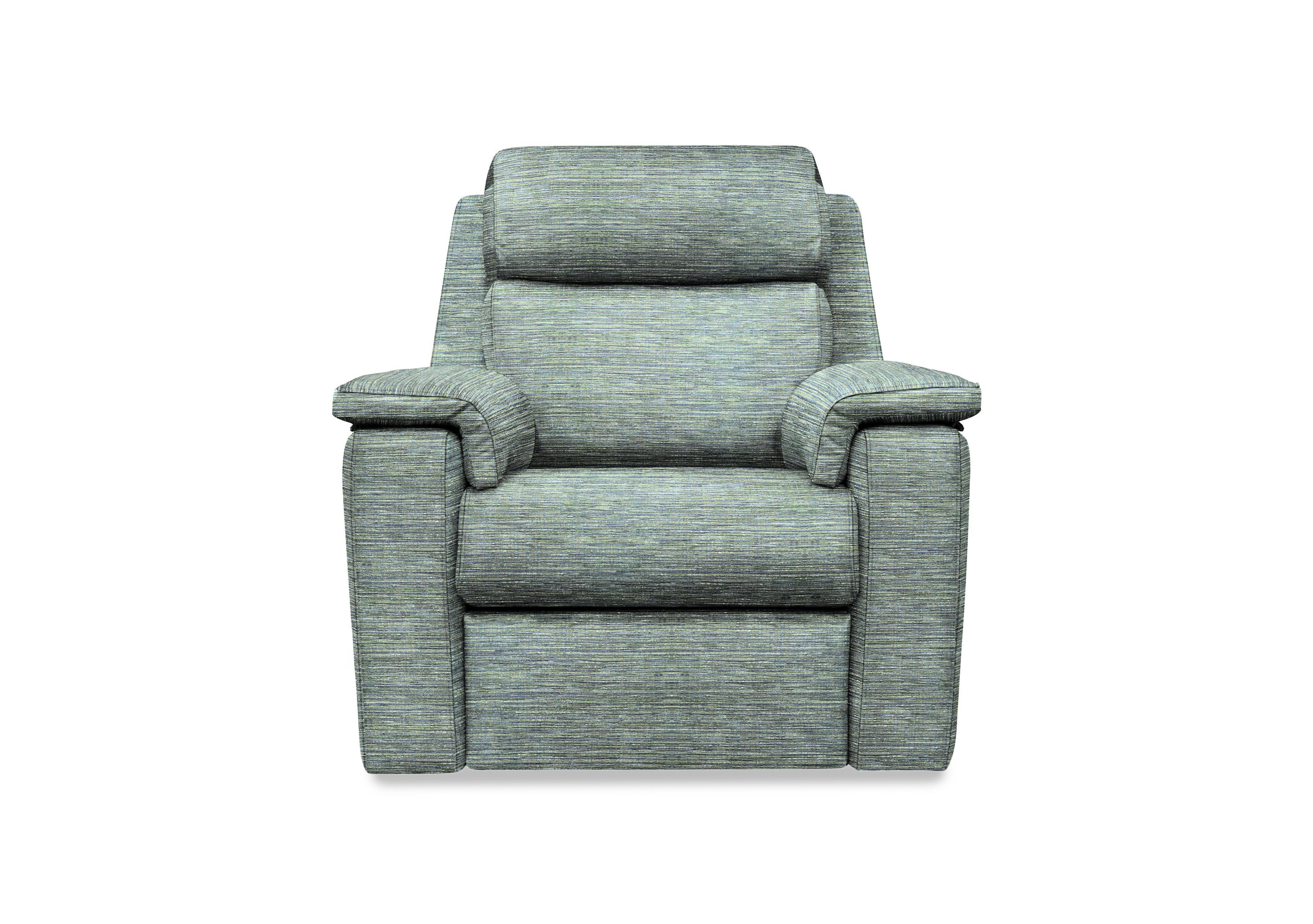 Thornbury Fabric Power Recliner Chair with Power Headrest and Power Lumbar in B925 Waffle Marine on Furniture Village