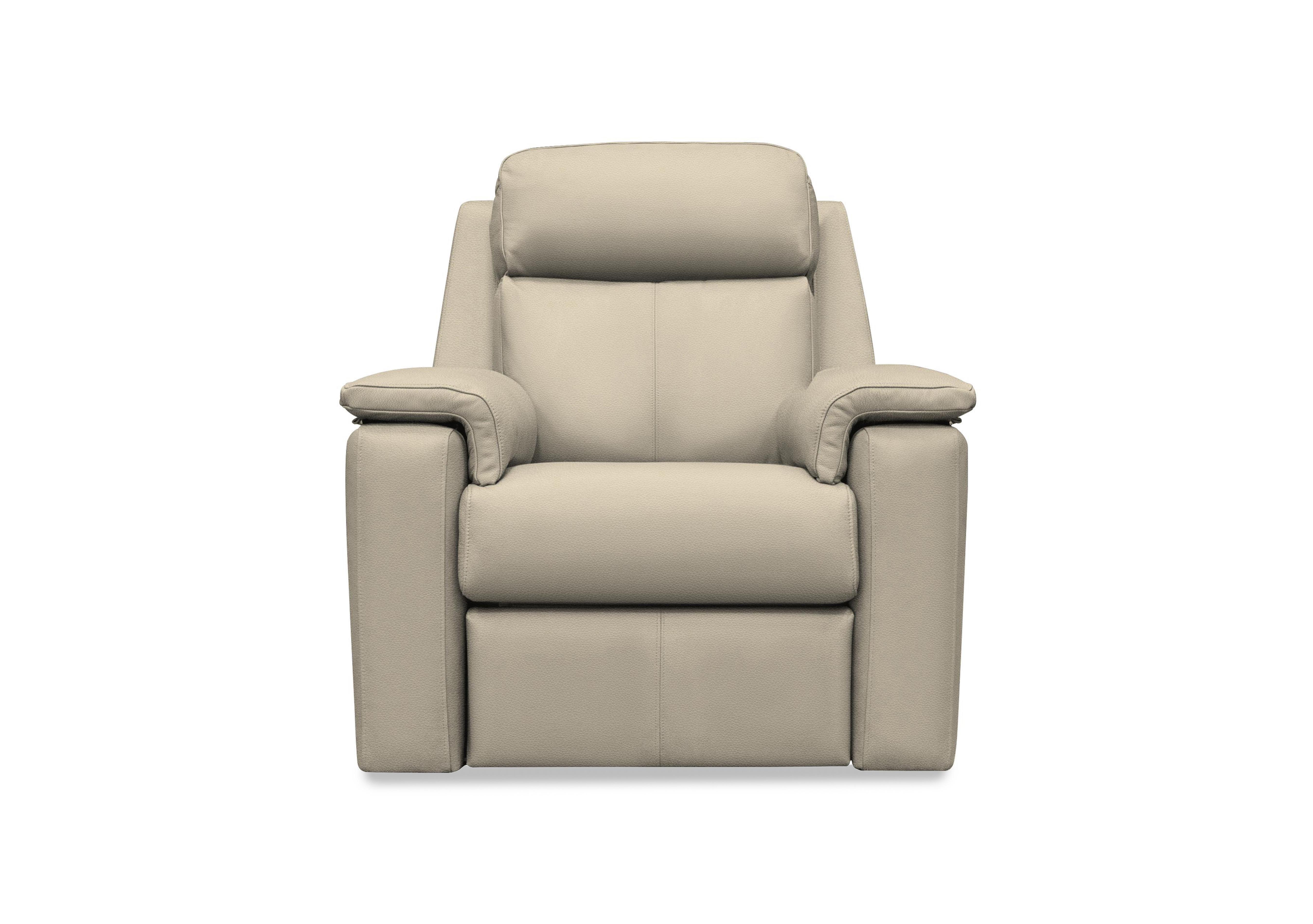 Thornbury Leather Power Recliner Chair with Power Headrest and Power Lumbar in H001 Oxford Mushroom on Furniture Village