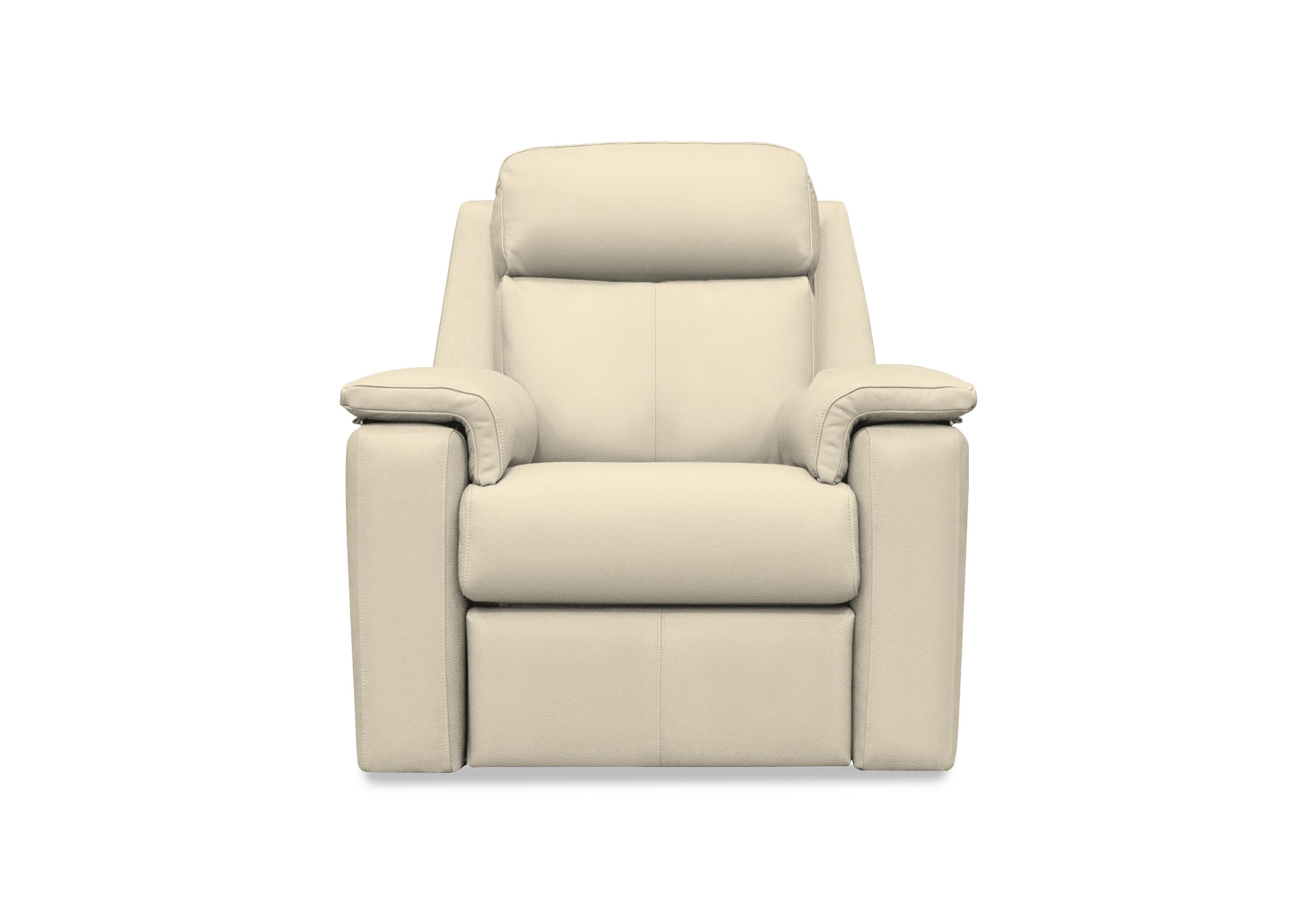 Thornbury Leather Power Recliner Chair with Power Headrest and Power Lumbar in L843 Cambridge Stone on Furniture Village