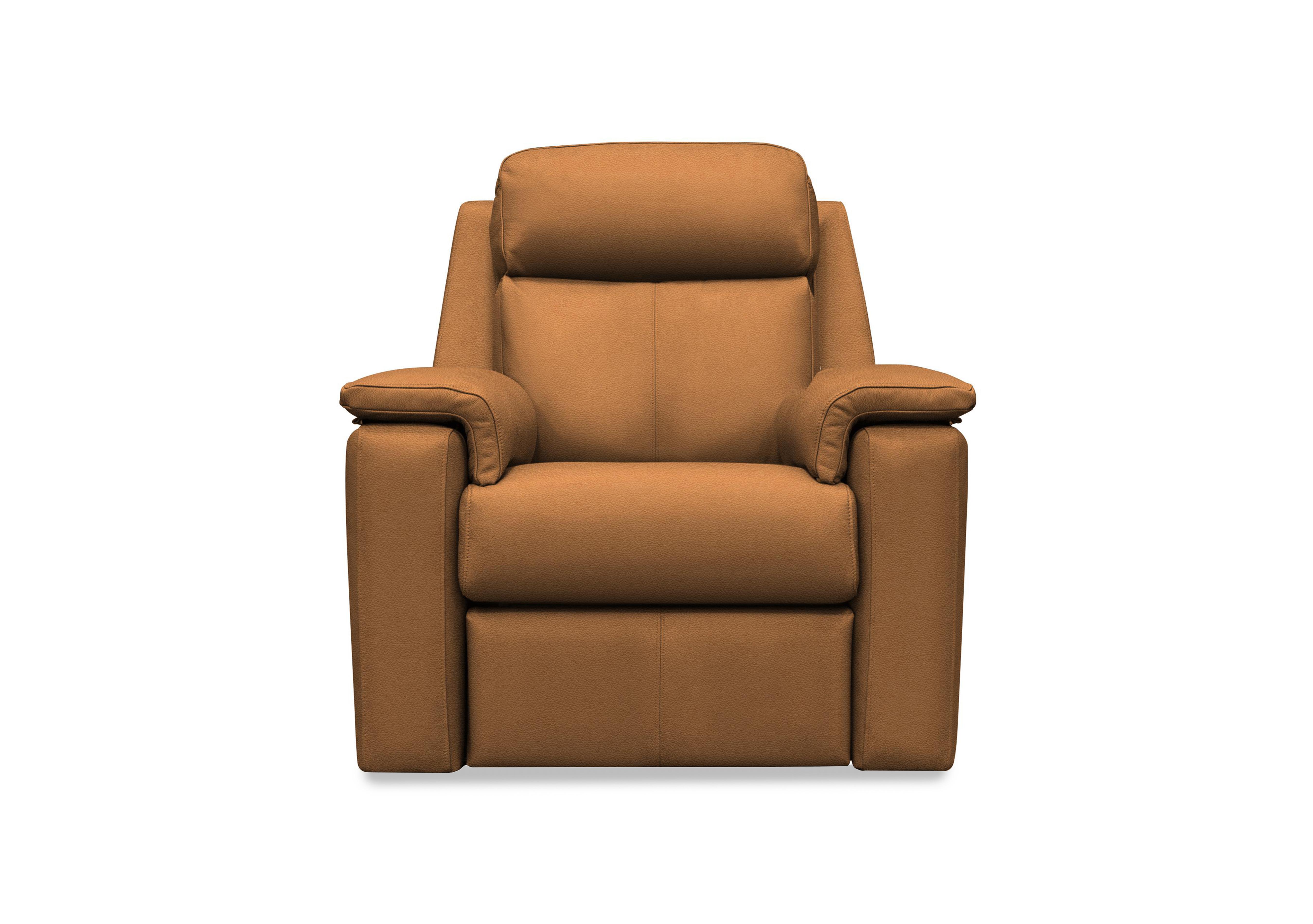 Thornbury Leather Power Recliner Chair with Power Headrest and Power Lumbar in L847 Cambridge Tan on Furniture Village