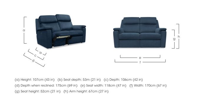 Thornbury 2 Seater Fabric Power Recliner Sofa with Power Headrests and Power Lumbar in  on Furniture Village