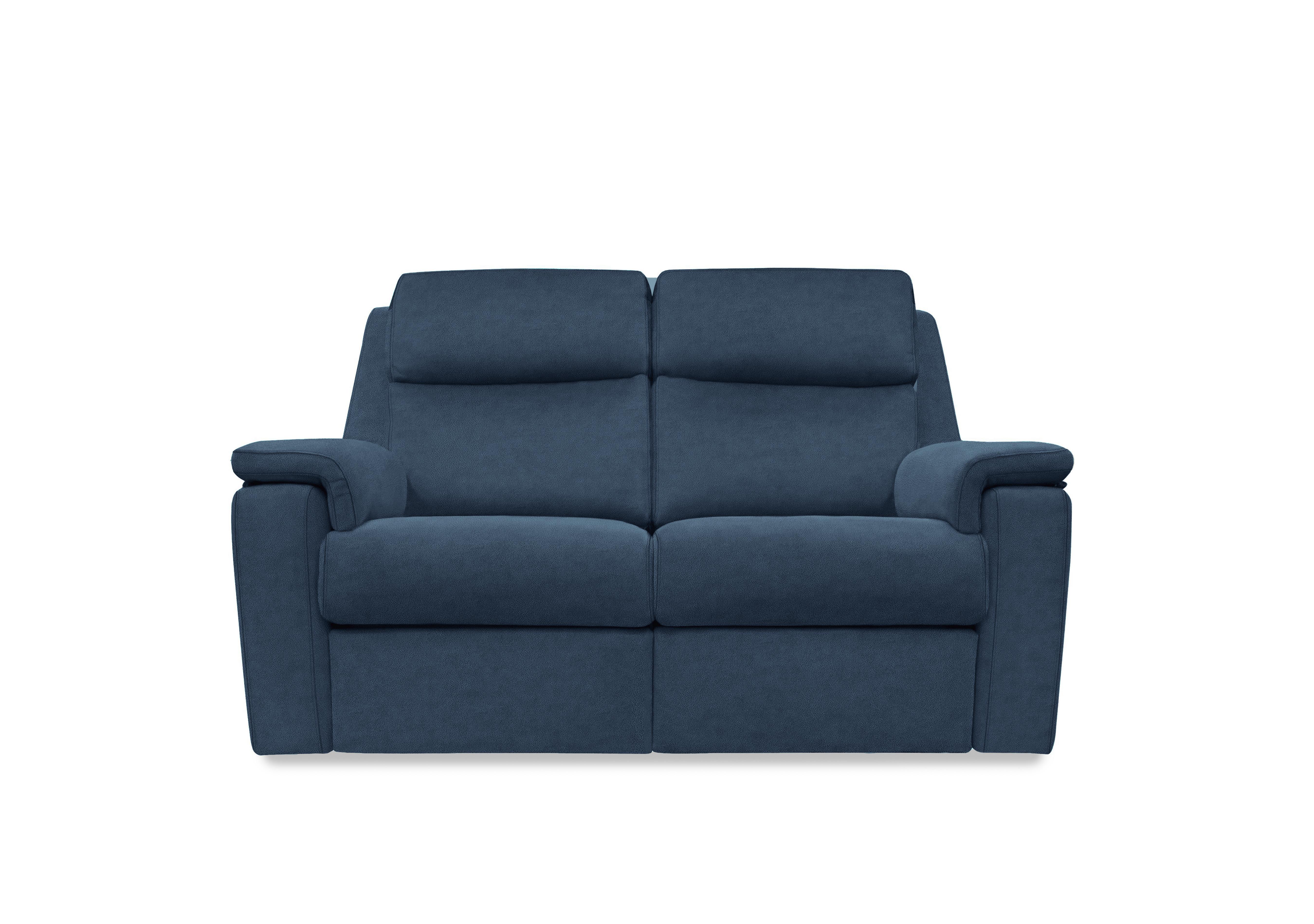 Thornbury 2 Seater Fabric Power Recliner Sofa with Power Headrests and Power Lumbar in A125 Stingray Indigo on Furniture Village