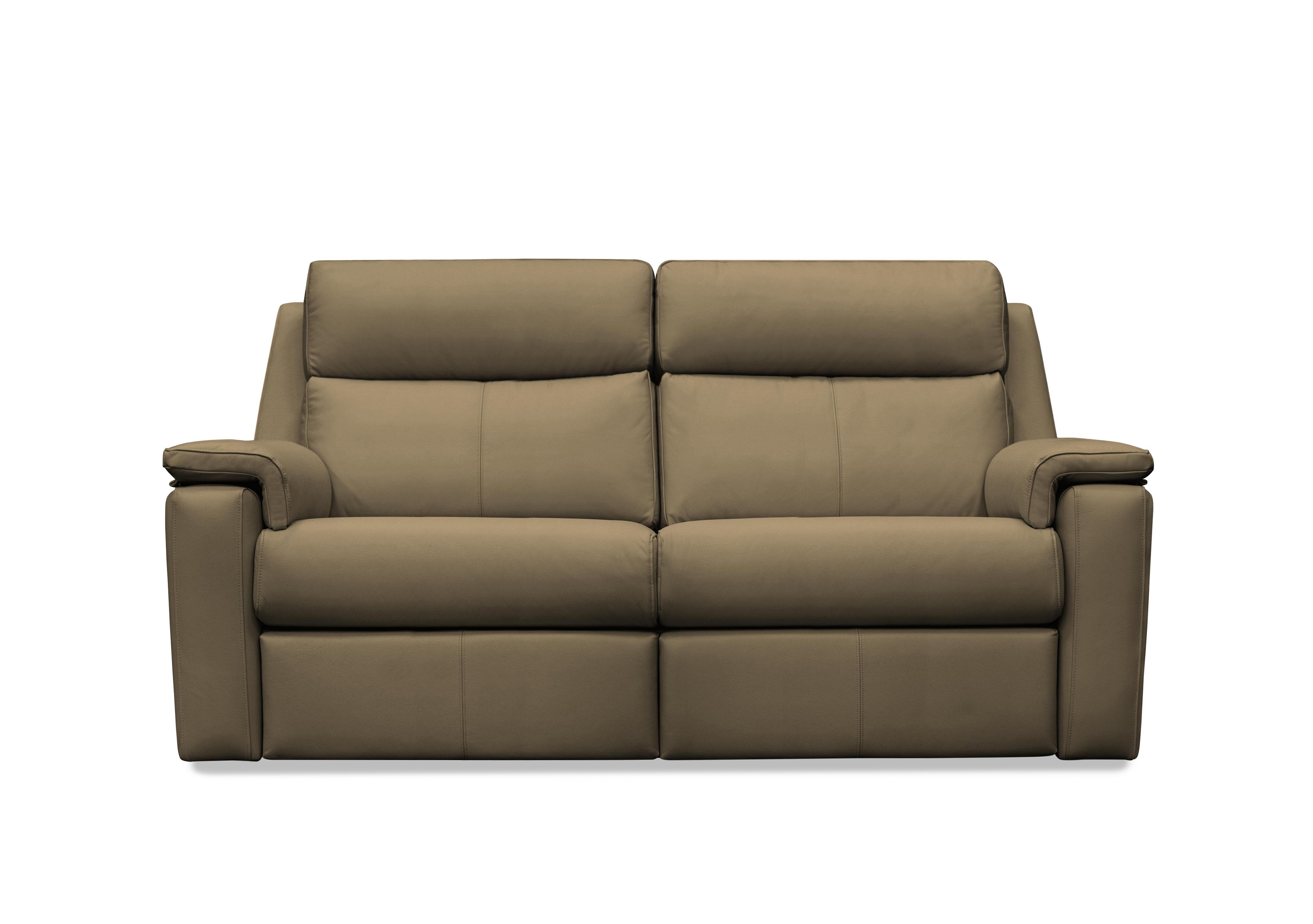 Thornbury 3 Seater Leather Sofa in P216 Capri Mushroom on Furniture Village