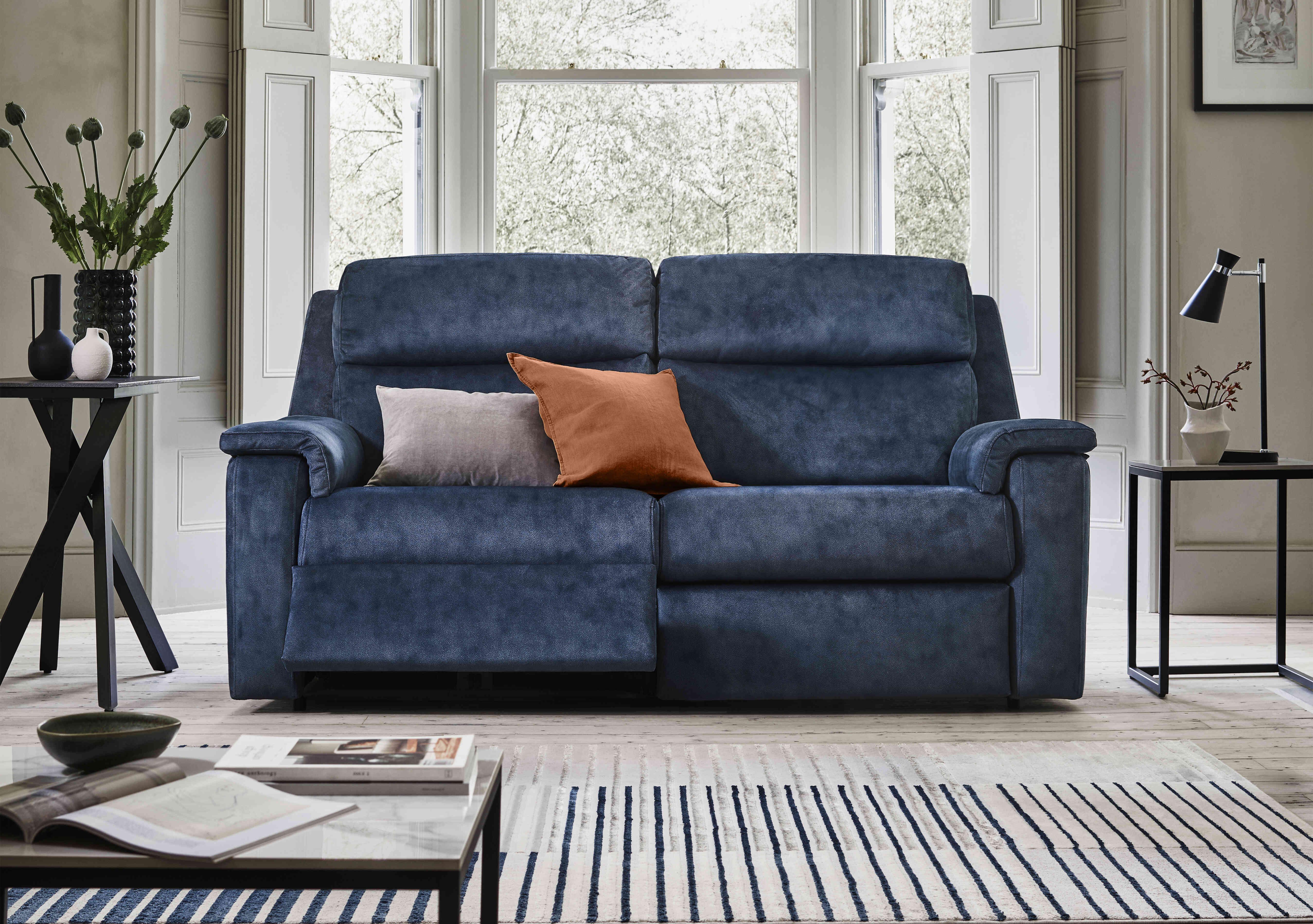 Thornbury 3 Seater Fabric Power Recliner Sofa with Power Headrests and Power Lumbar in  on Furniture Village