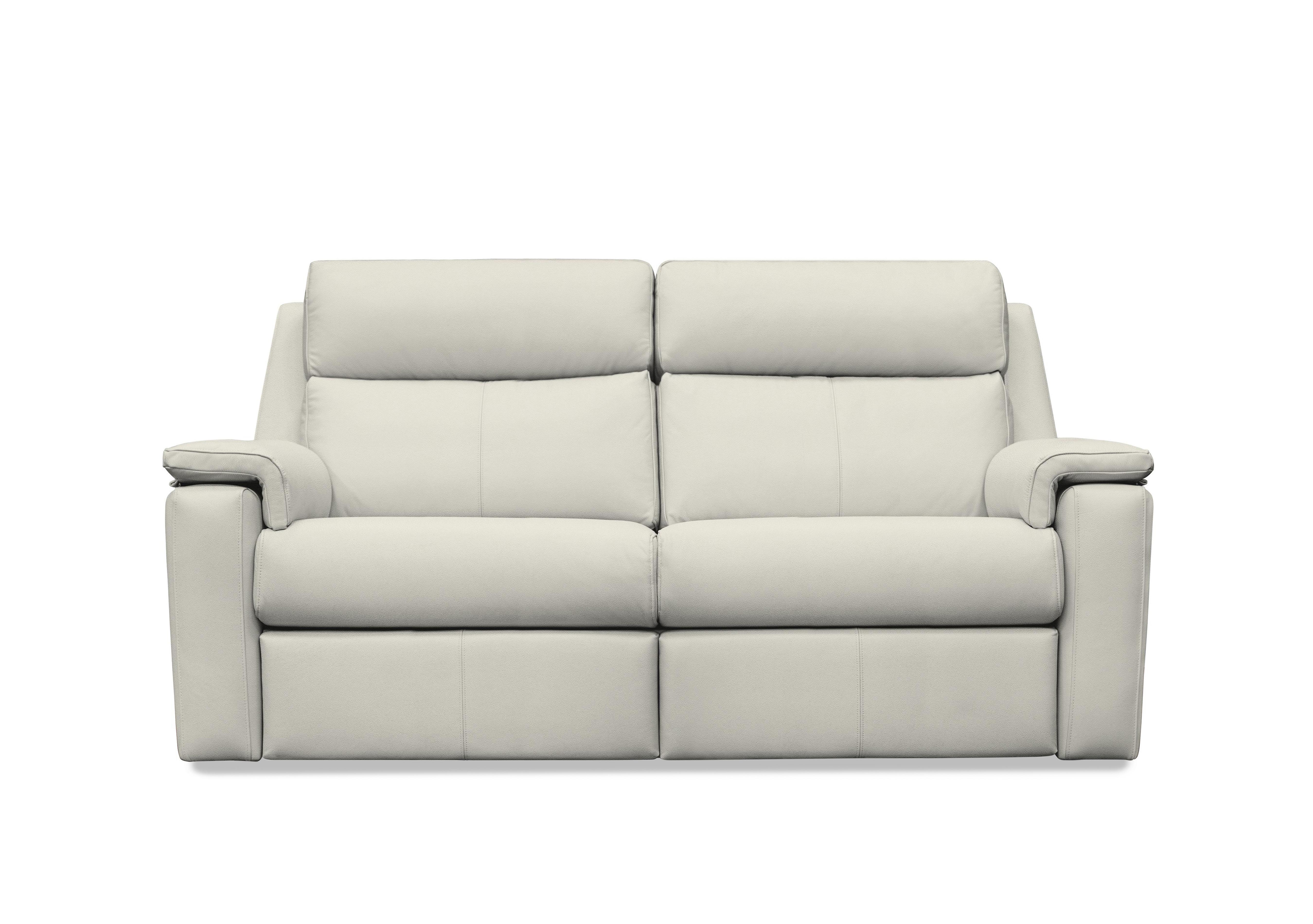 Thornbury 3 Seater Leather Power Recliner Sofa with Power Headrests and Power Lumbar in H006 Oxford Light Grey on Furniture Village