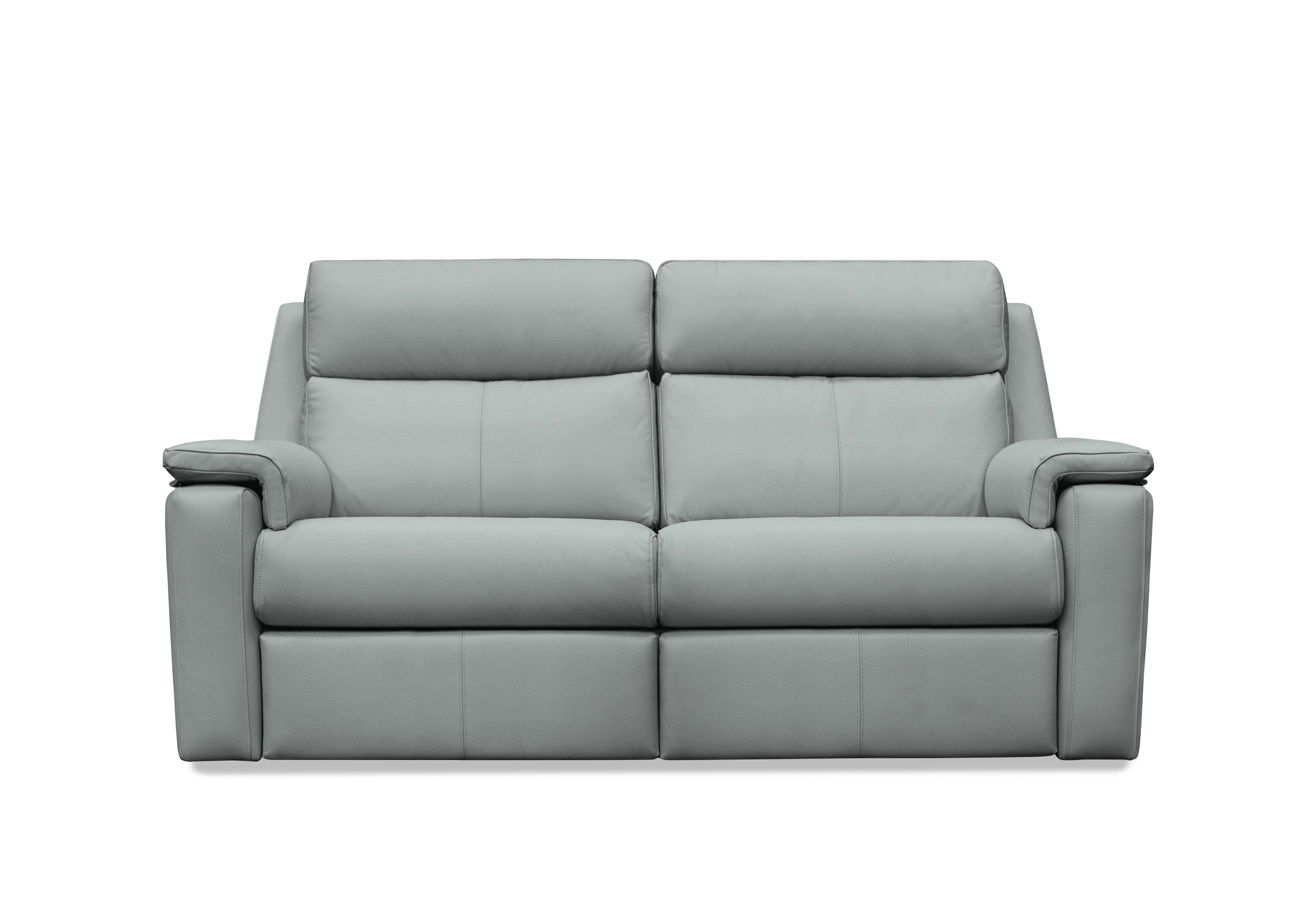 Thornbury 3 Seater Leather Power Recliner Sofa with Power Headrests and Power Lumbar in L842 Cambridge Grey on Furniture Village
