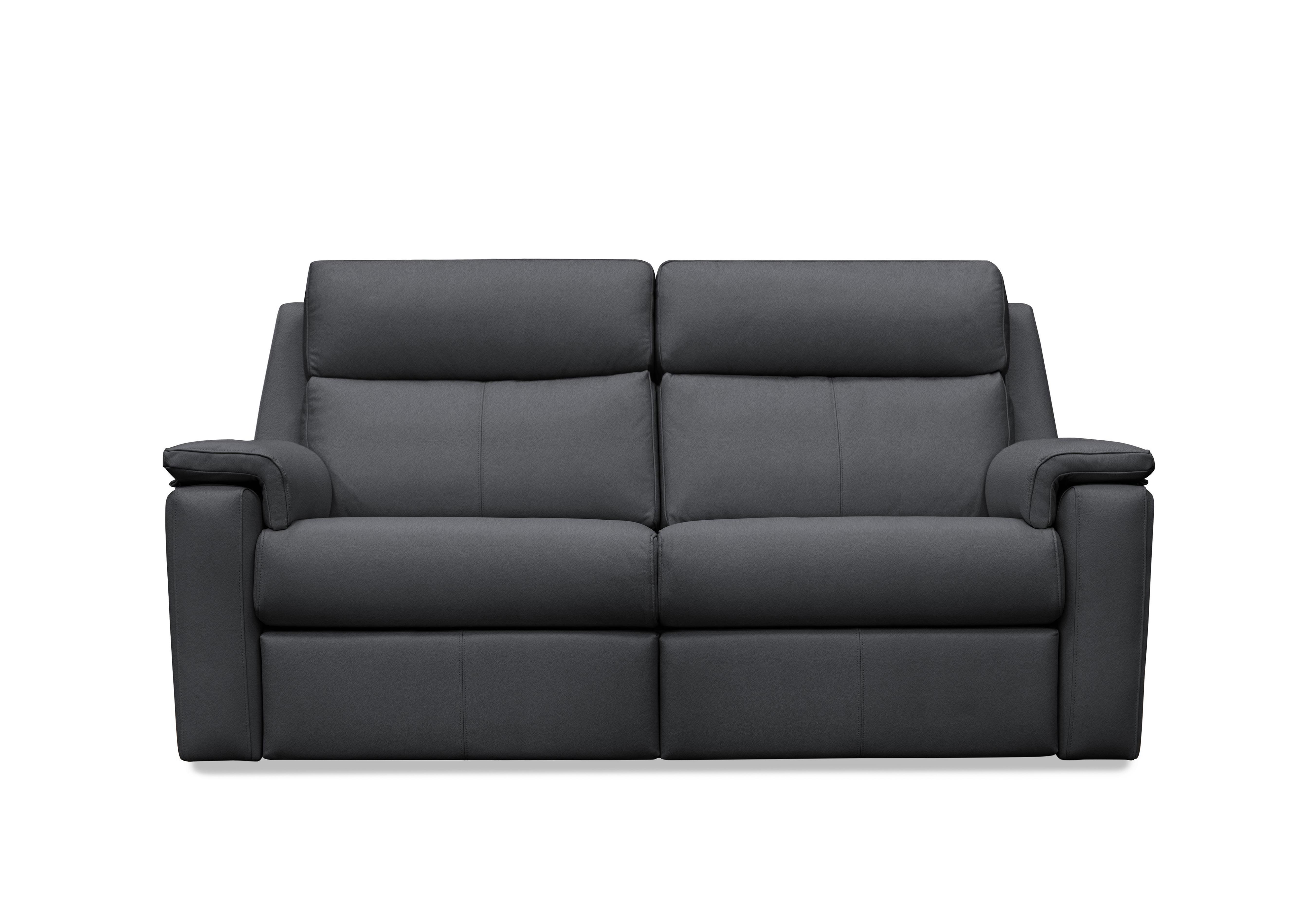 Thornbury 3 Seater Leather Power Recliner Sofa with Power Headrests and Power Lumbar in L852 Cambridge Petrol Blue on Furniture Village