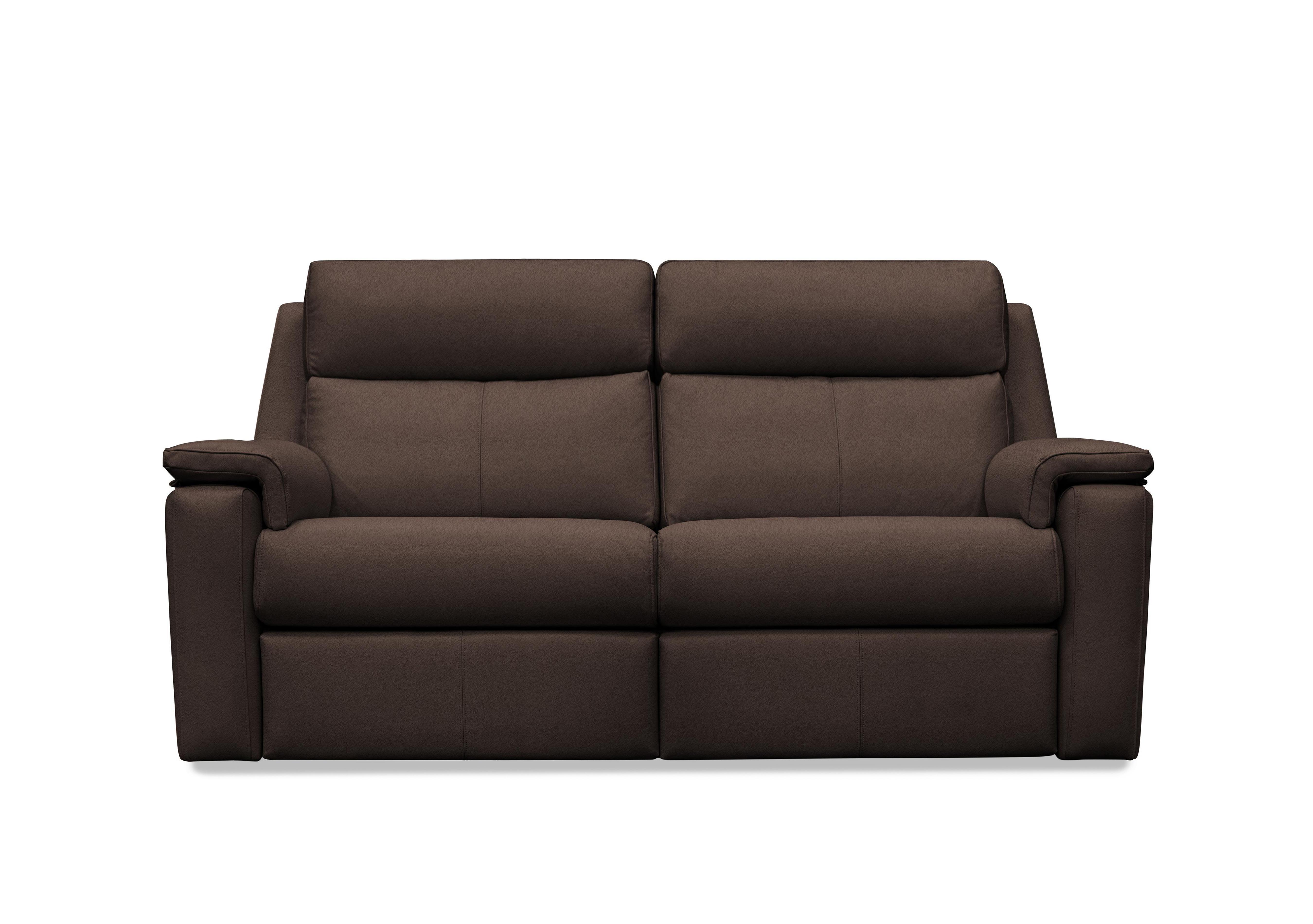 Thornbury 3 Seater Leather Power Recliner Sofa with Power Headrests and Power Lumbar in P200 Capri Chocolate on Furniture Village