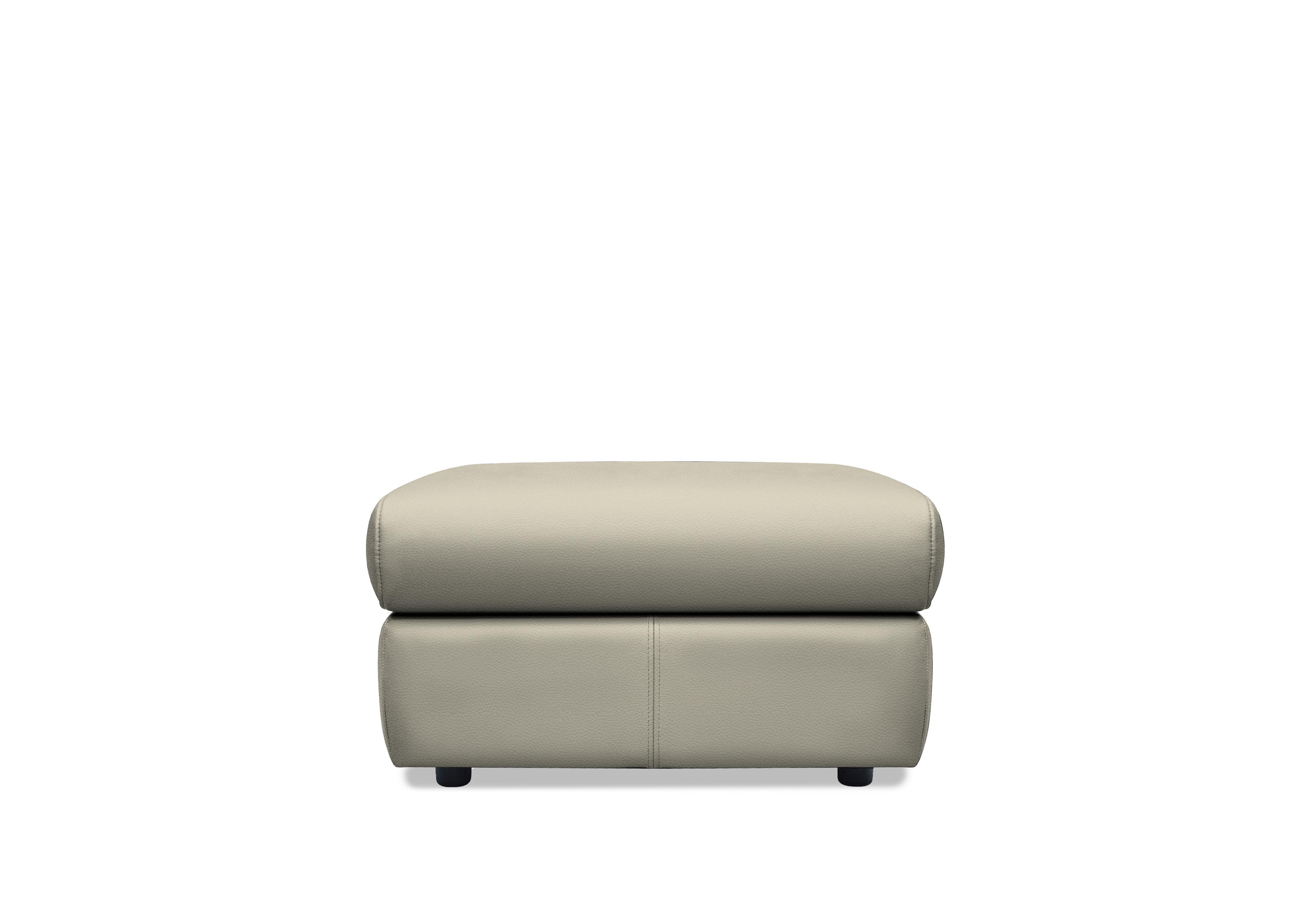 Thornbury Leather Footstool in L846 Cambridgetaupe on Furniture Village