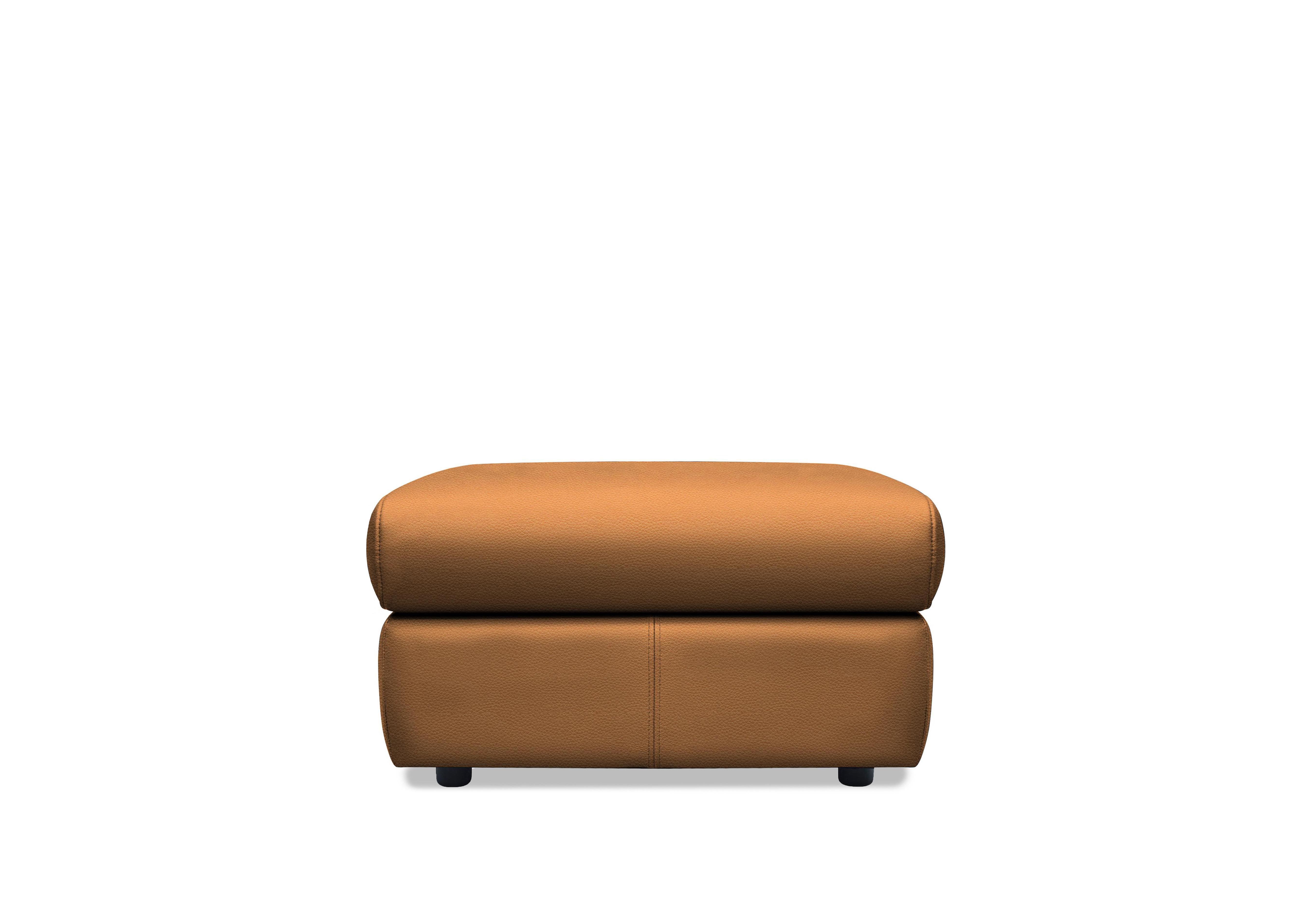 Thornbury Leather Footstool in L847 Cambridge Tan on Furniture Village
