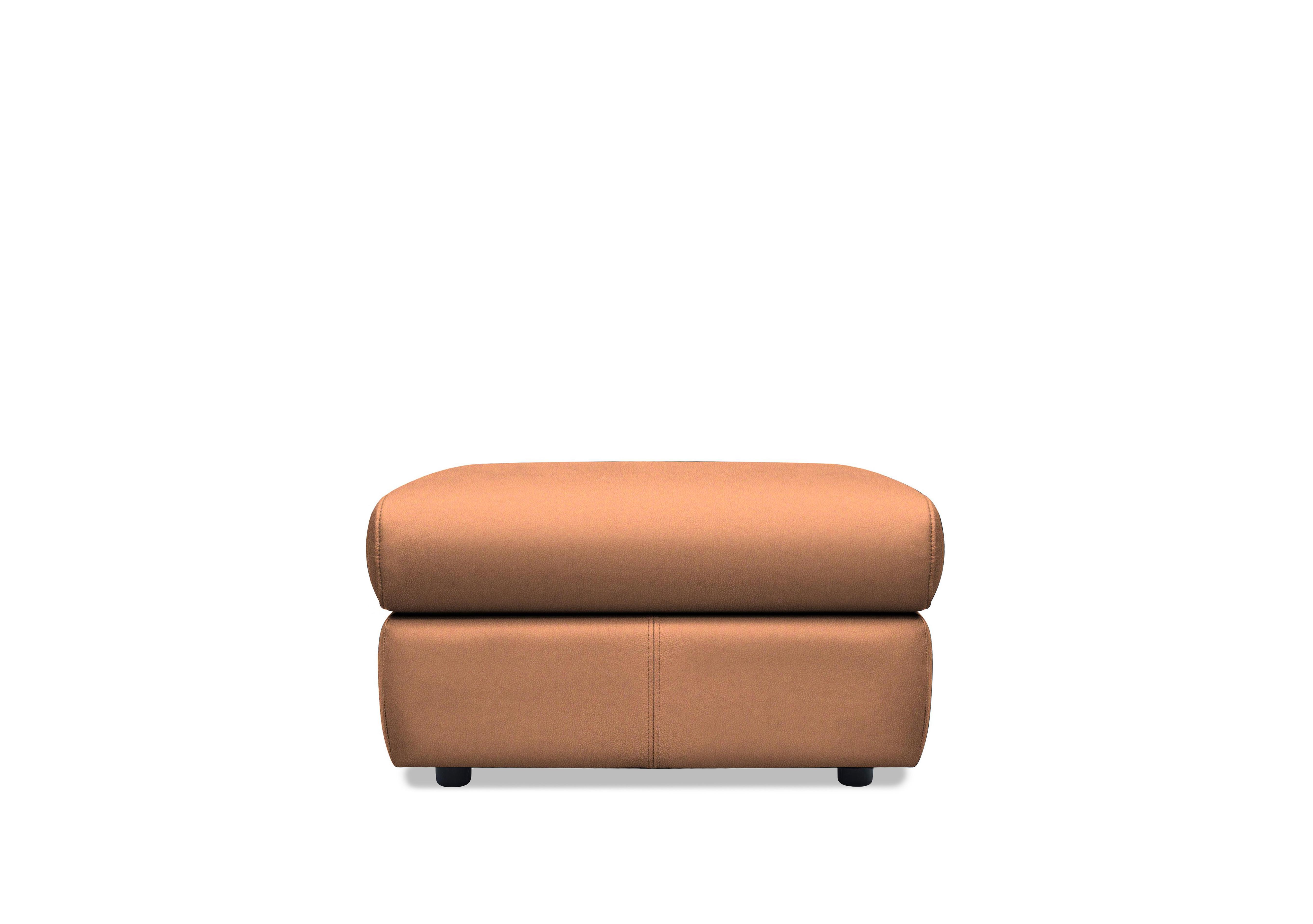 Thornbury Leather Footstool in N001 Texas Tan on Furniture Village