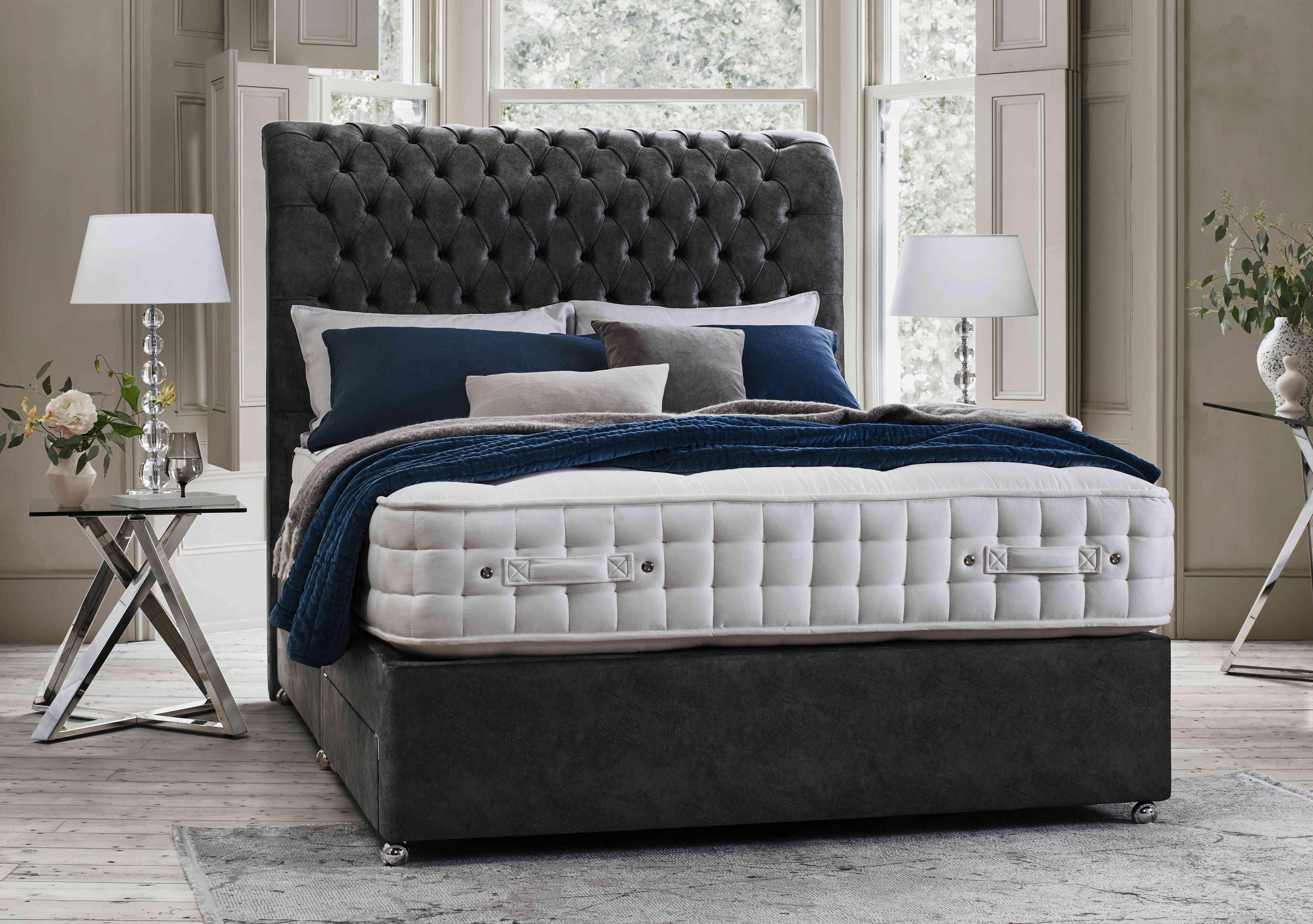Sanctum Nature 2000 2 Drawer Divan Set with Johnstone Headboard in  on Furniture Village