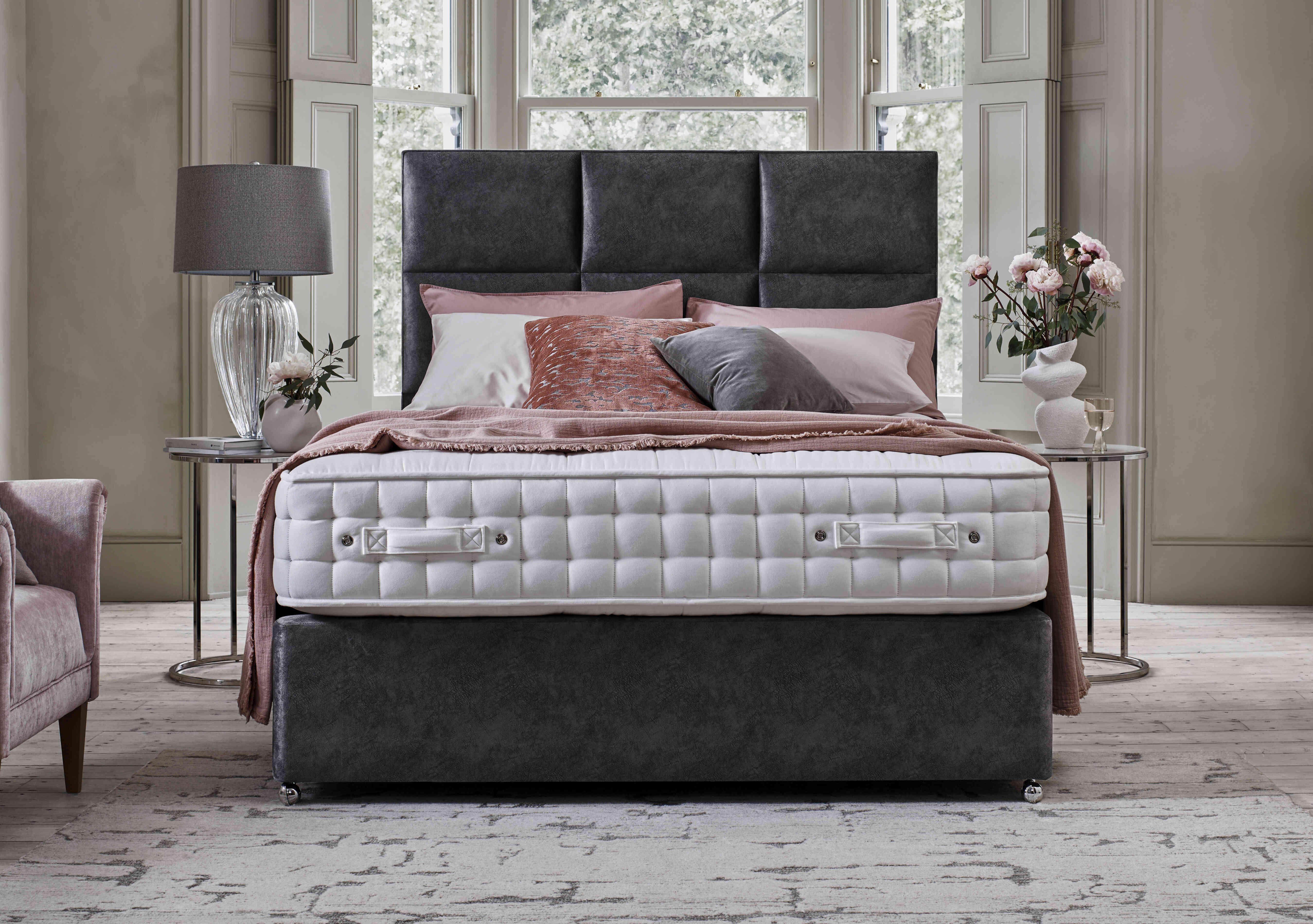 Sanctum Nature 2000 2 Drawer Divan Set with Fytche Headboard in  on Furniture Village
