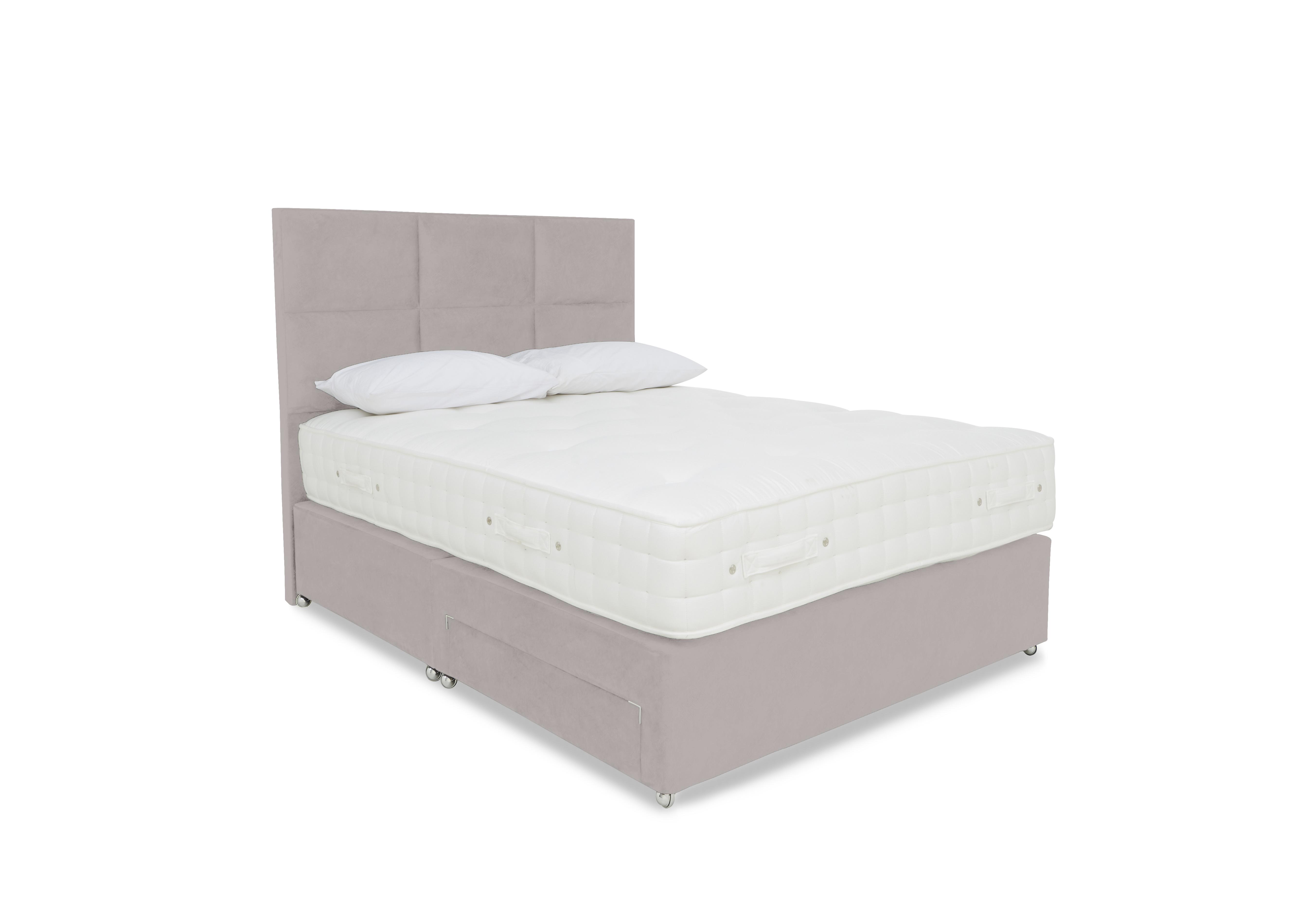 Sanctum Nature 2000 2 Drawer Divan Set with Fytche Headboard in Plush Argent on Furniture Village