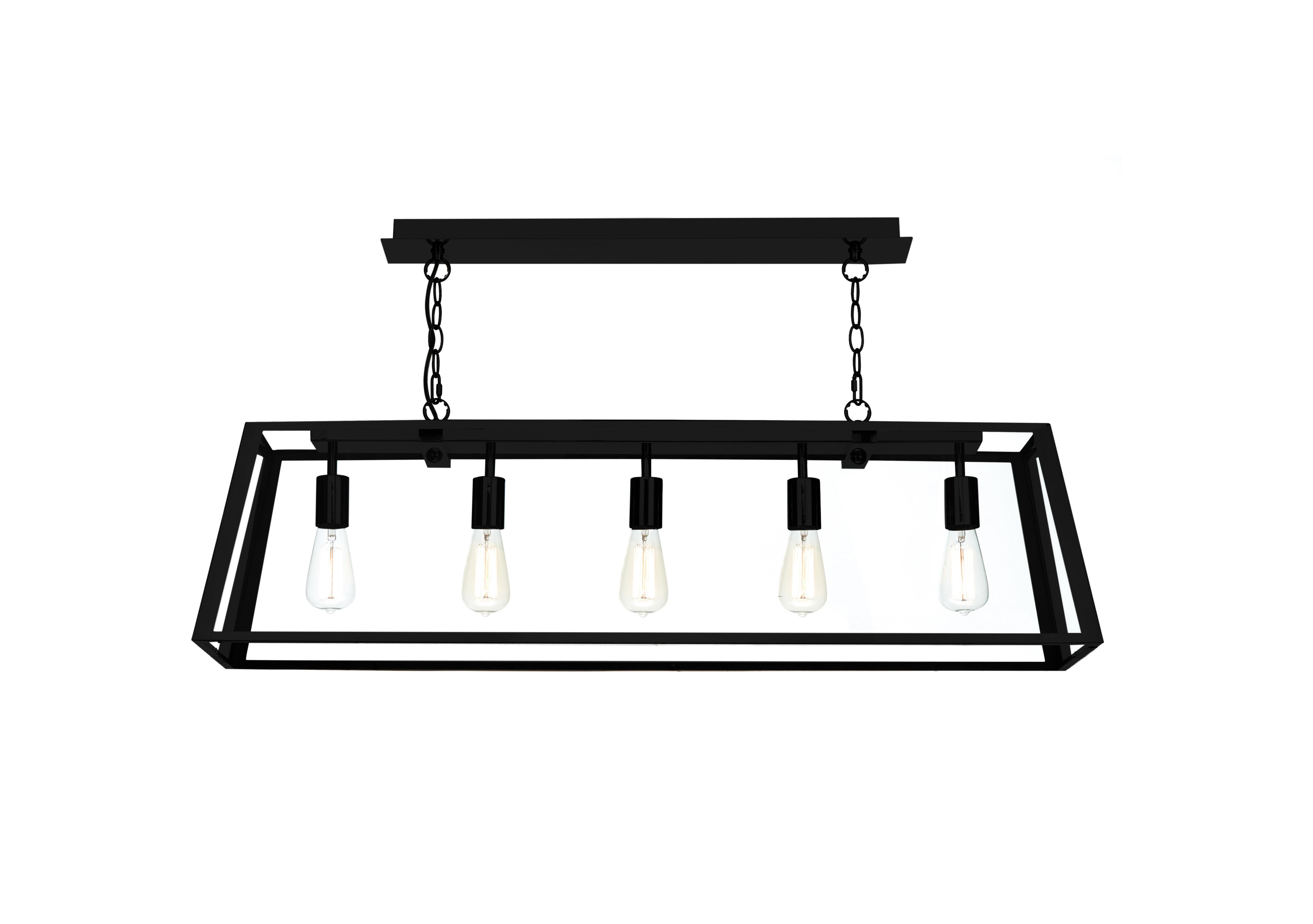 Academy 5 Light Bar Pendant in Black on Furniture Village