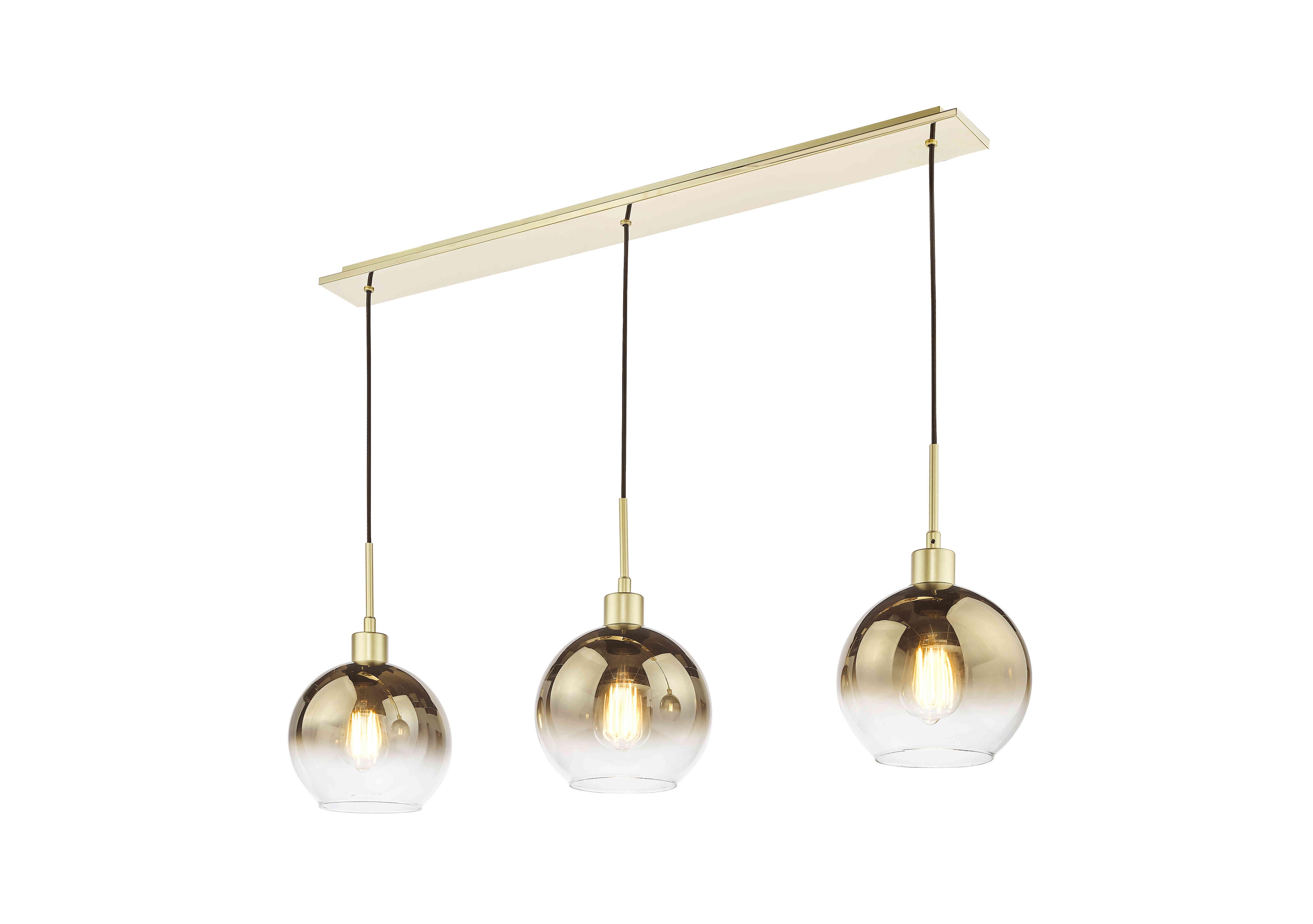 Lycia 3 Light Bar Pendant in Gold on Furniture Village