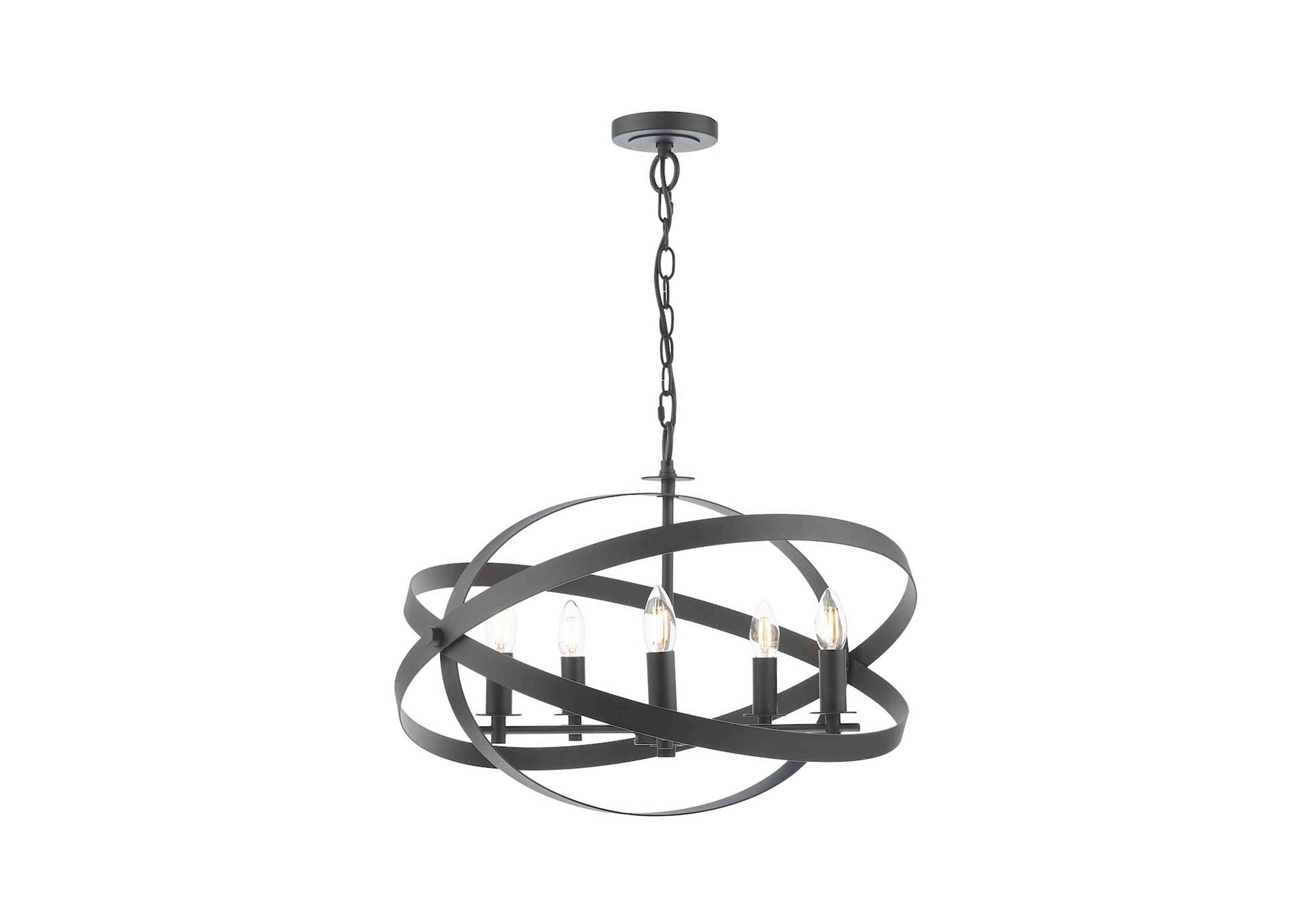 Nitya 5 Light Pendant in Black on Furniture Village