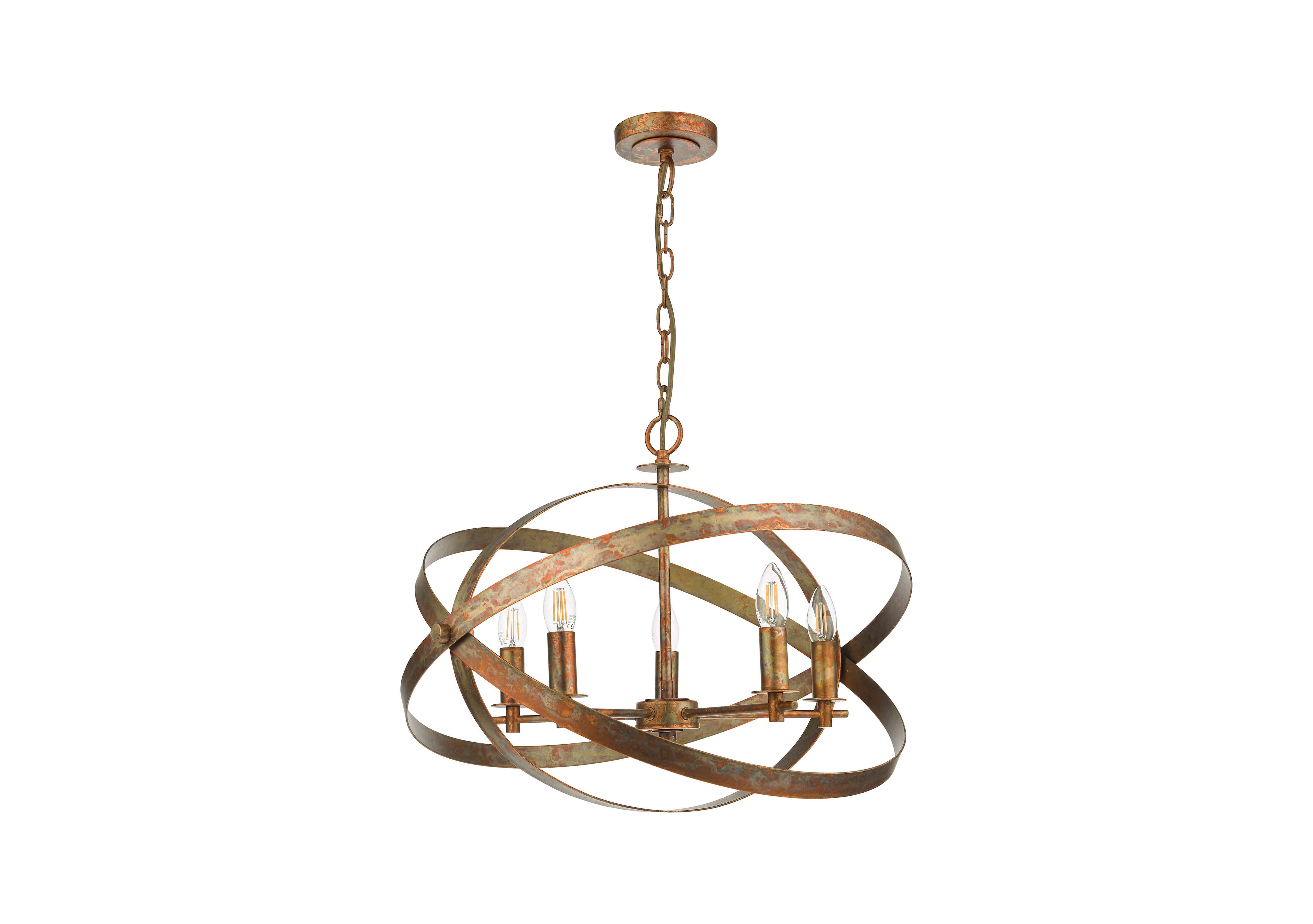 Nitya 5 Light Pendant in Copper on Furniture Village