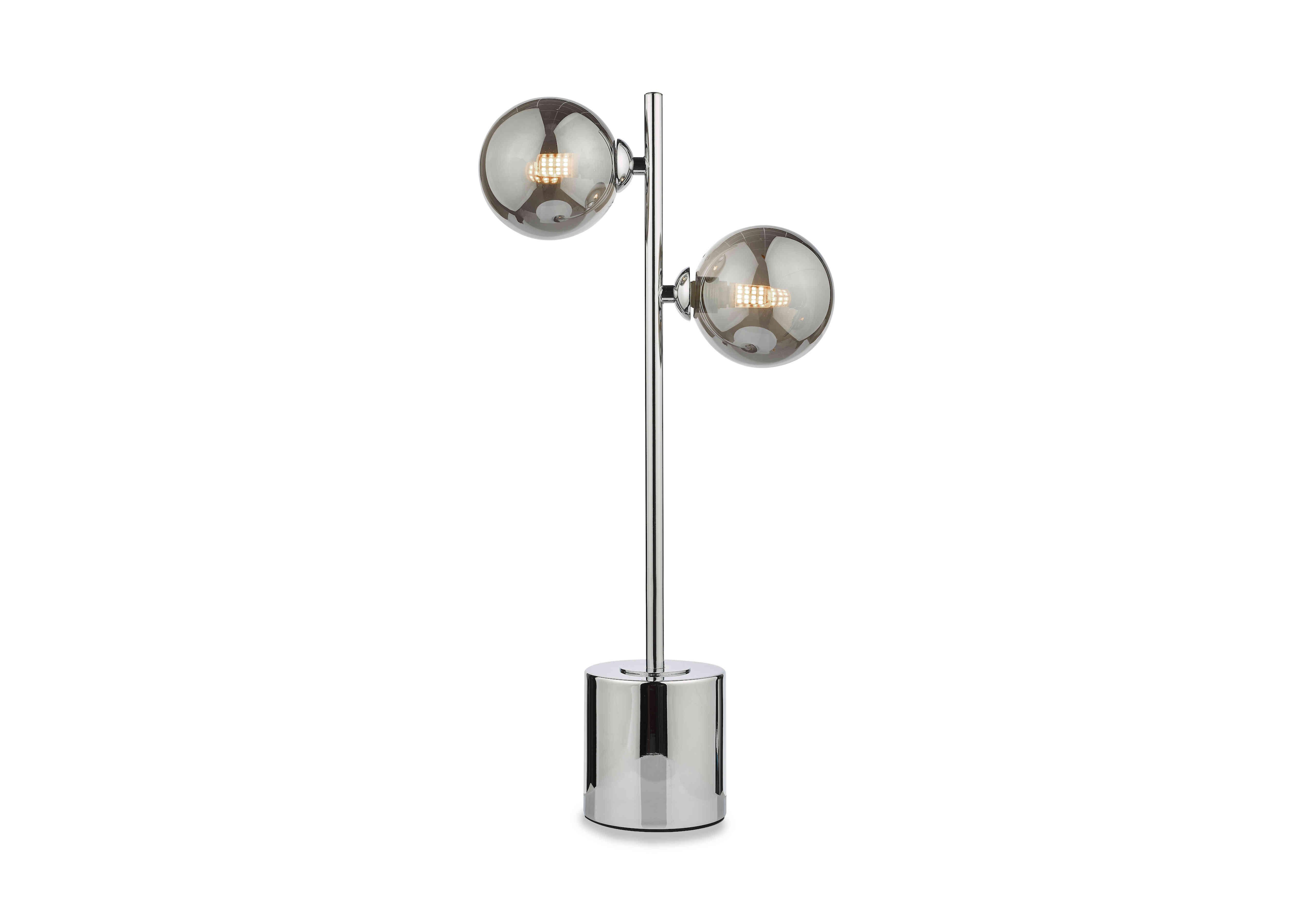 Spiral 2 Light Table Lamp in Chrome on Furniture Village