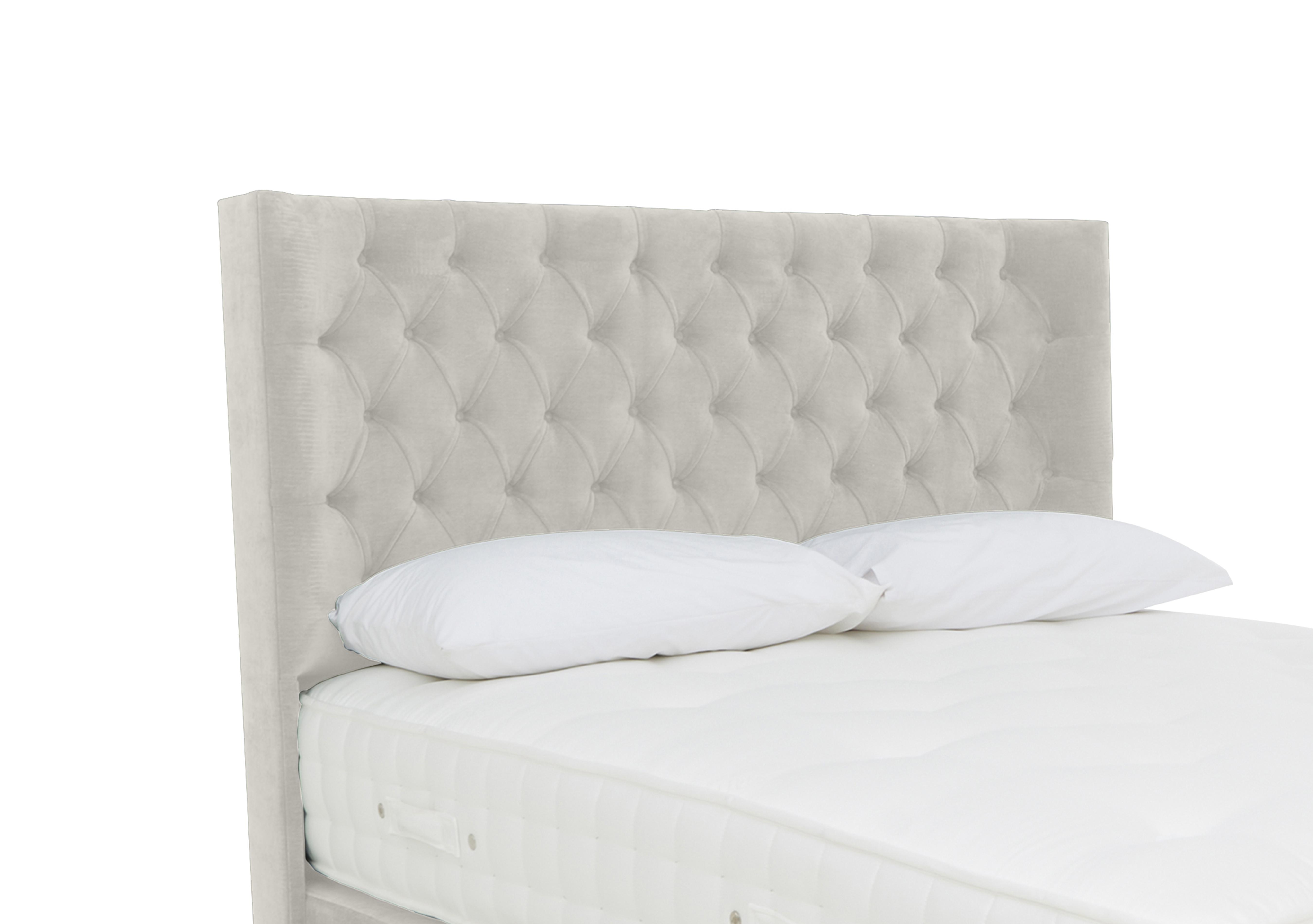 Harding Floor Standing Headboard in Aston Linen on Furniture Village