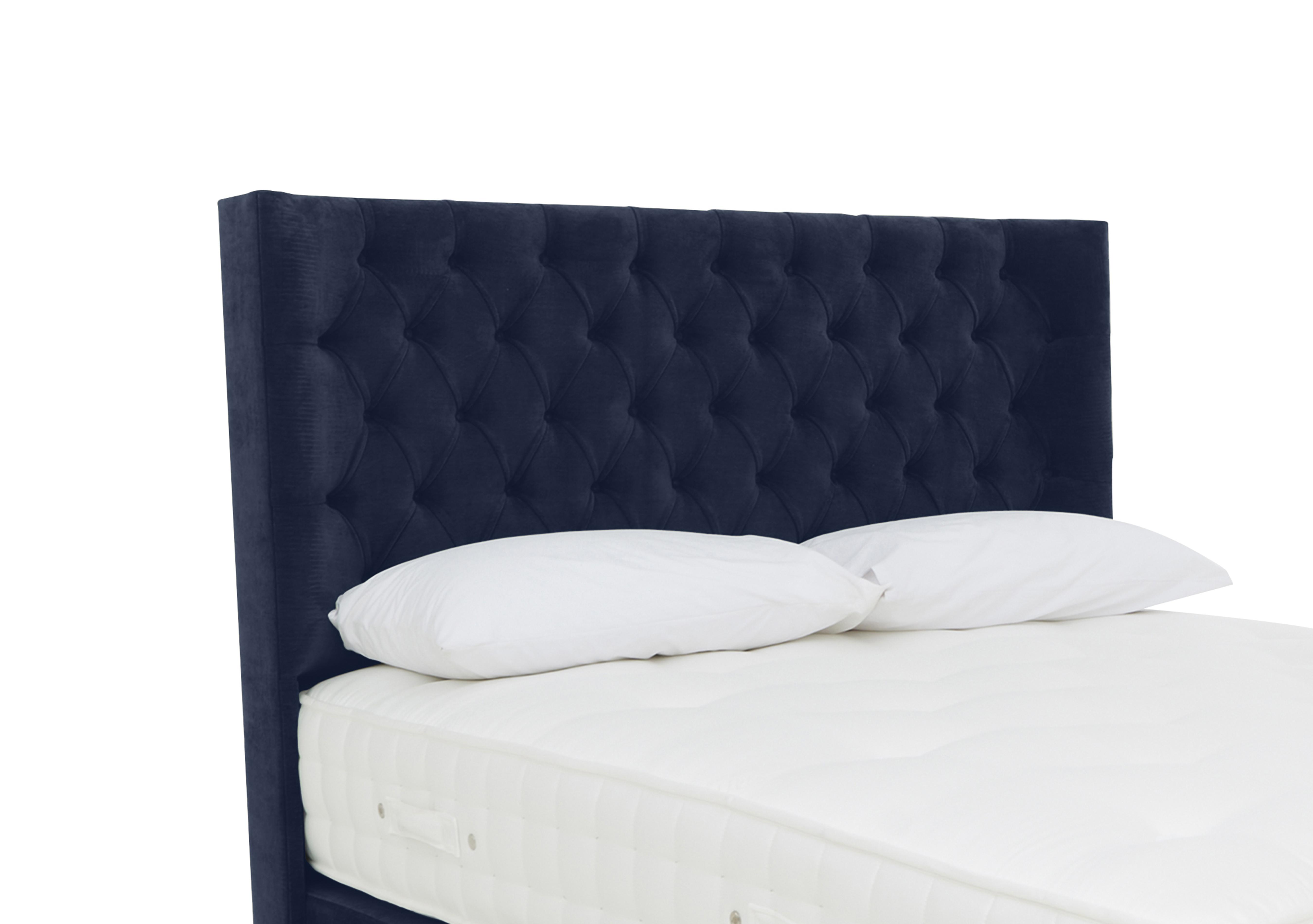 Harding Floor Standing Headboard in Aston Navy on Furniture Village