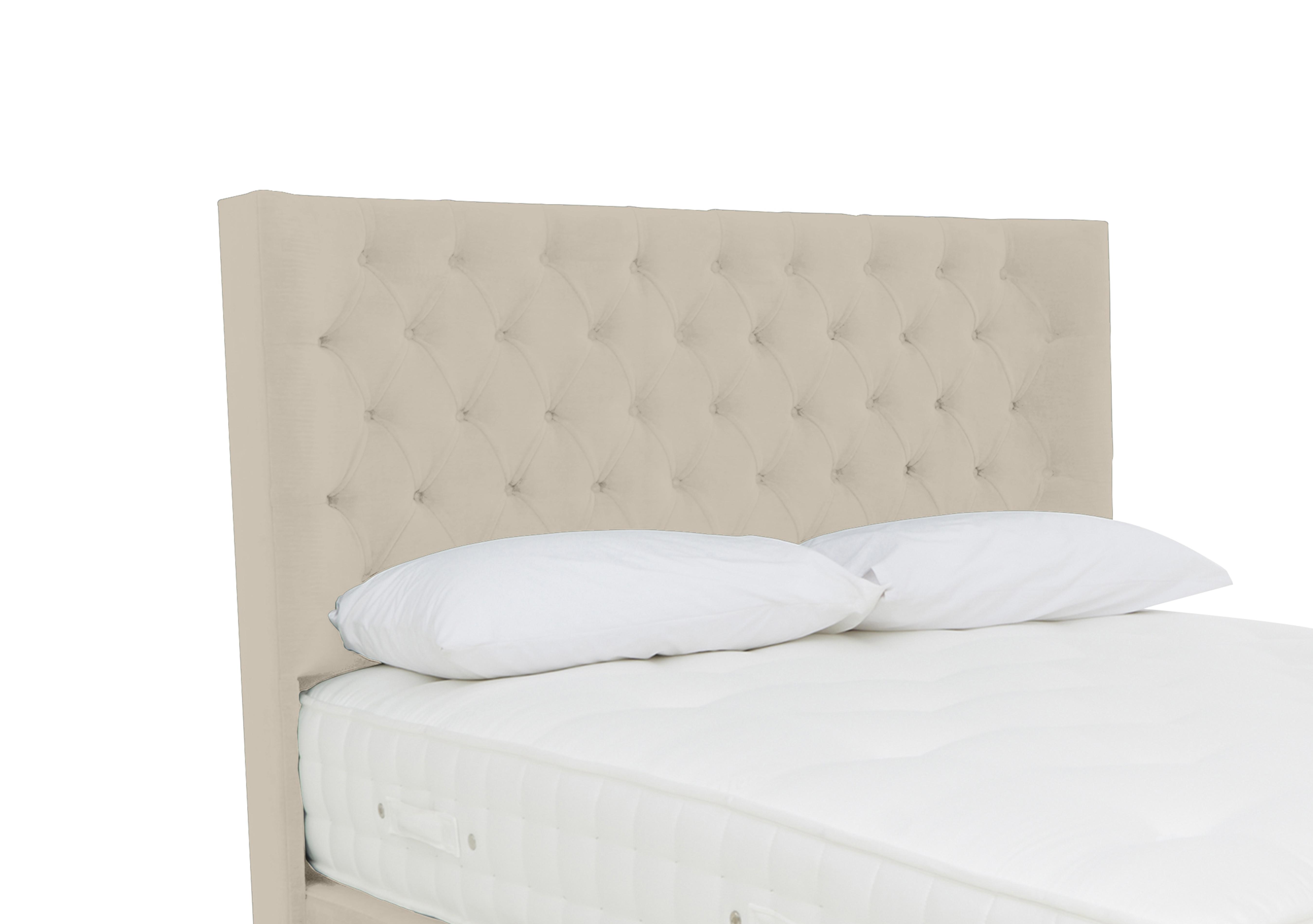 Harding Floor Standing Headboard in Plush Ecru on Furniture Village