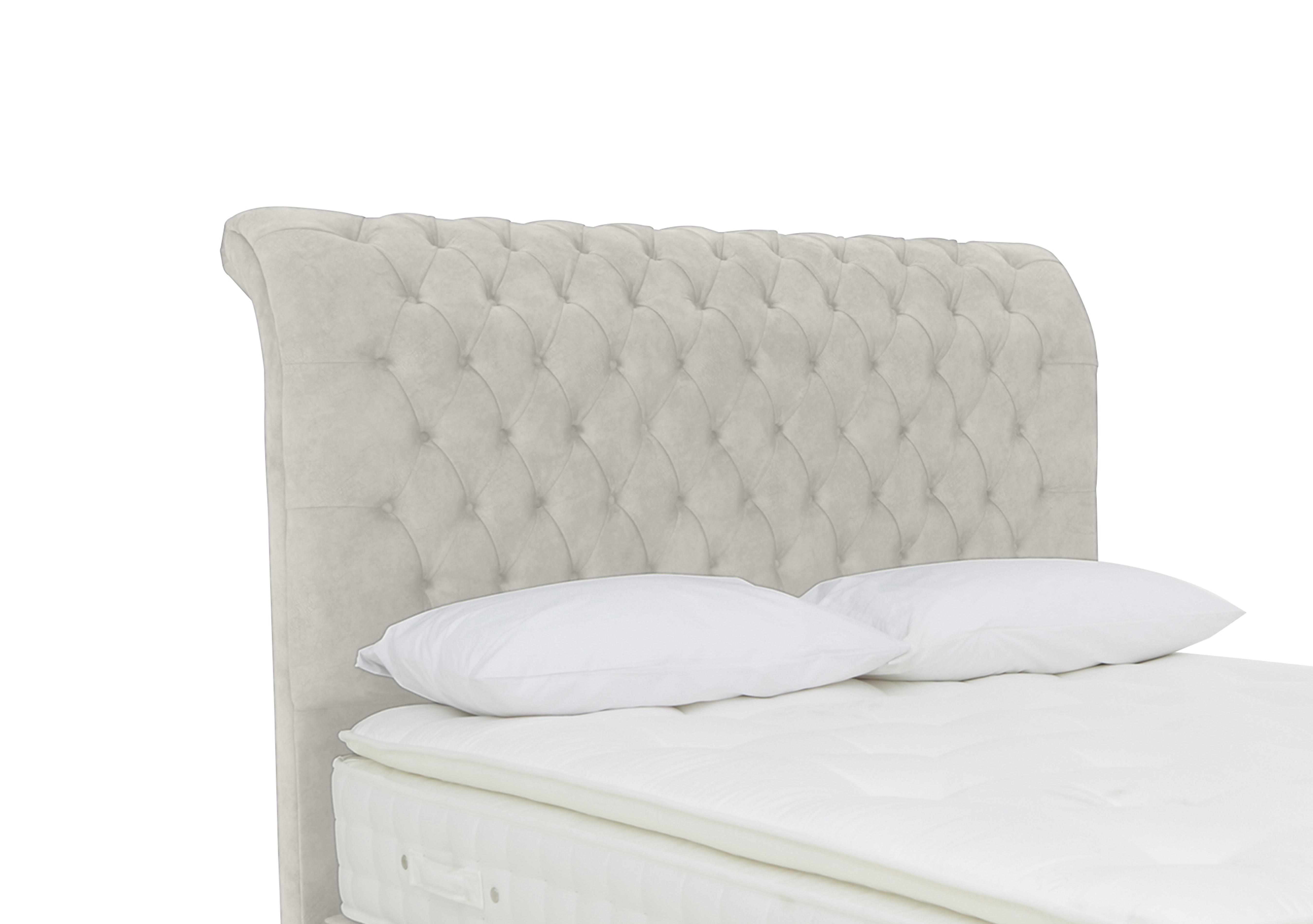 Johnstone Floor Standing Headboard in Aston Linen on Furniture Village