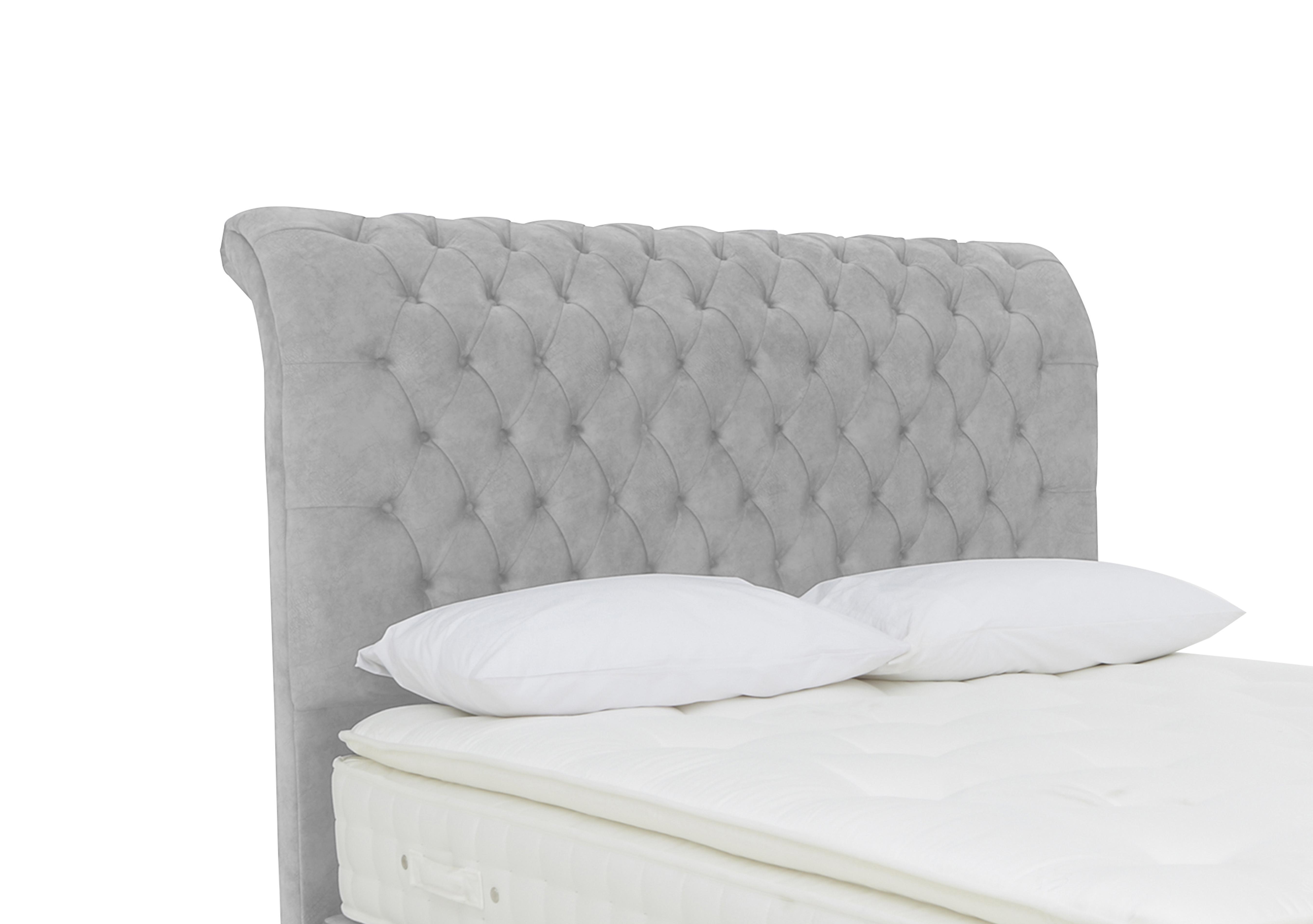 Johnstone Floor Standing Headboard in Aston Silver on Furniture Village