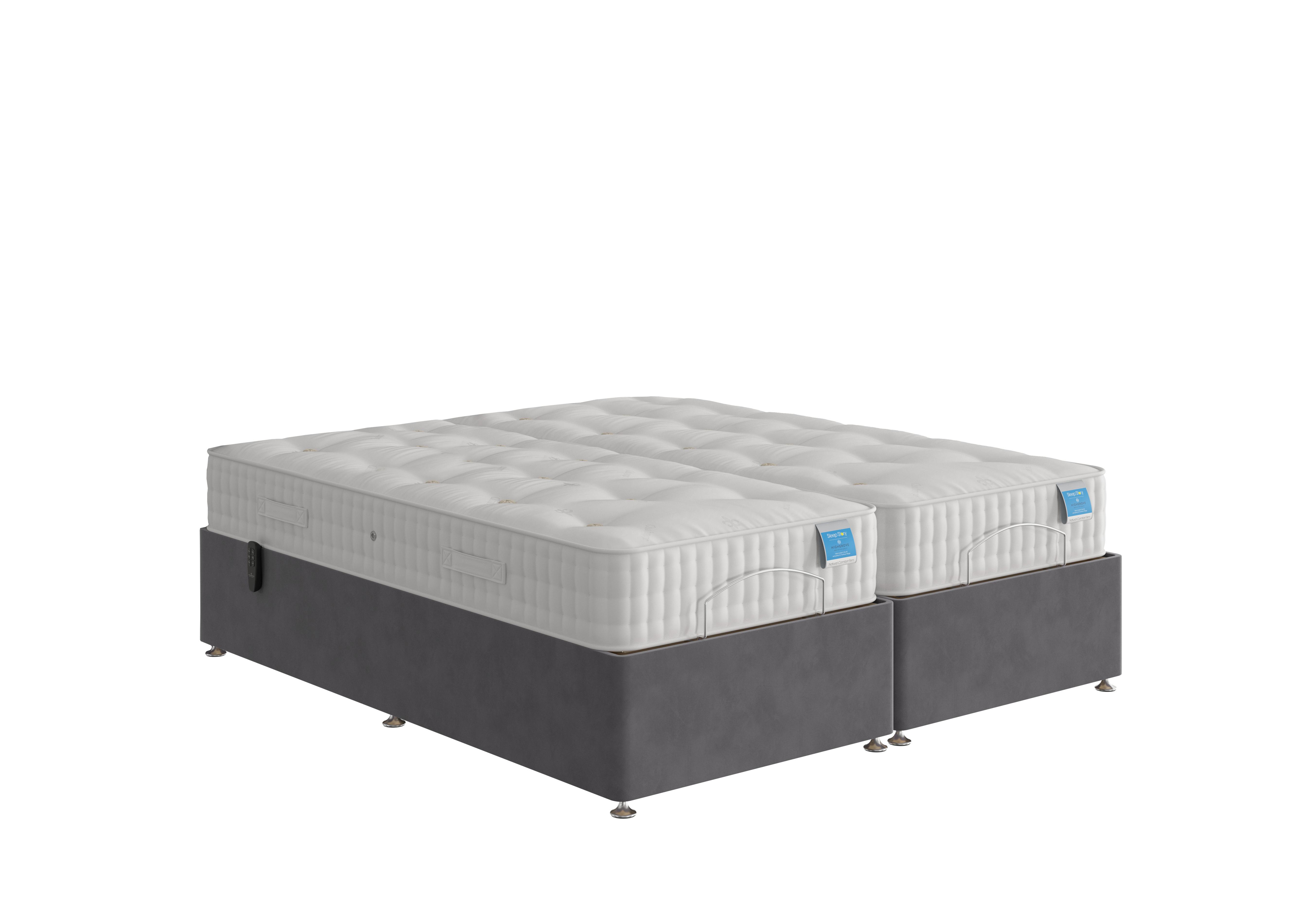 Adjustable Divan Base in Plush Arctic Grey on Furniture Village