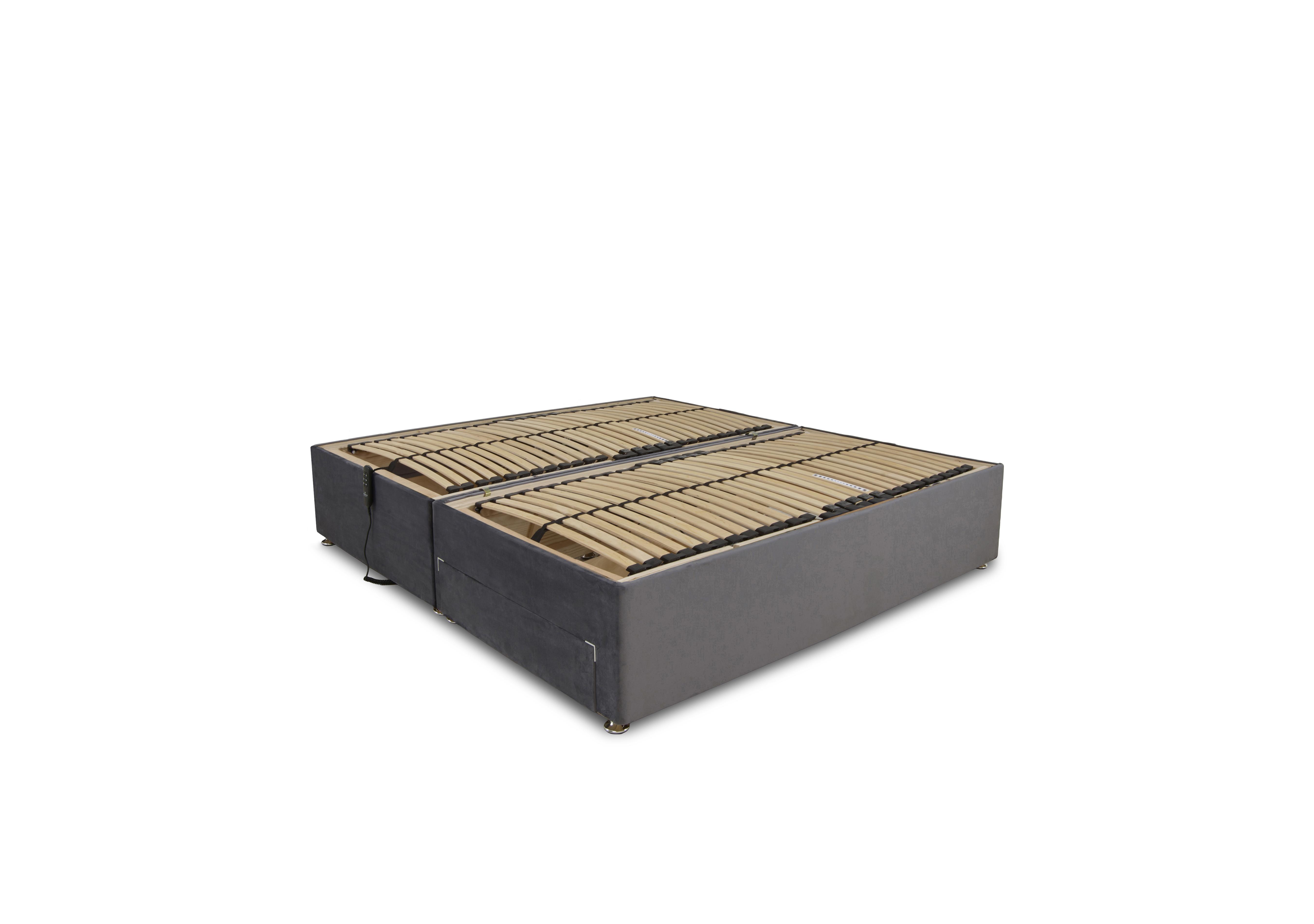 Artisan Adjustable Divan Base in Plush Dark Grey on Furniture Village
