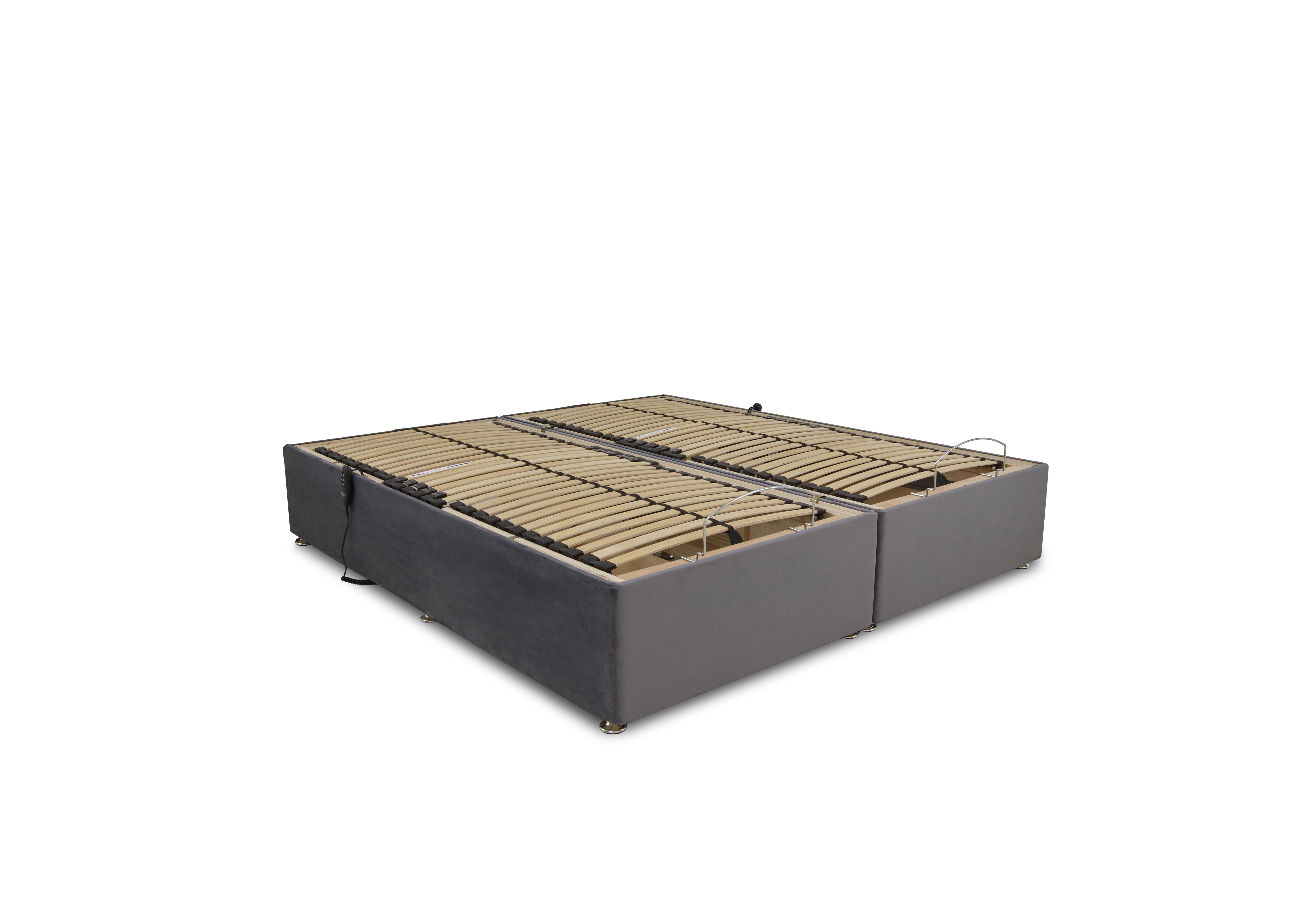Artisan Adjustable Divan Base in Plush Dark Grey on Furniture Village